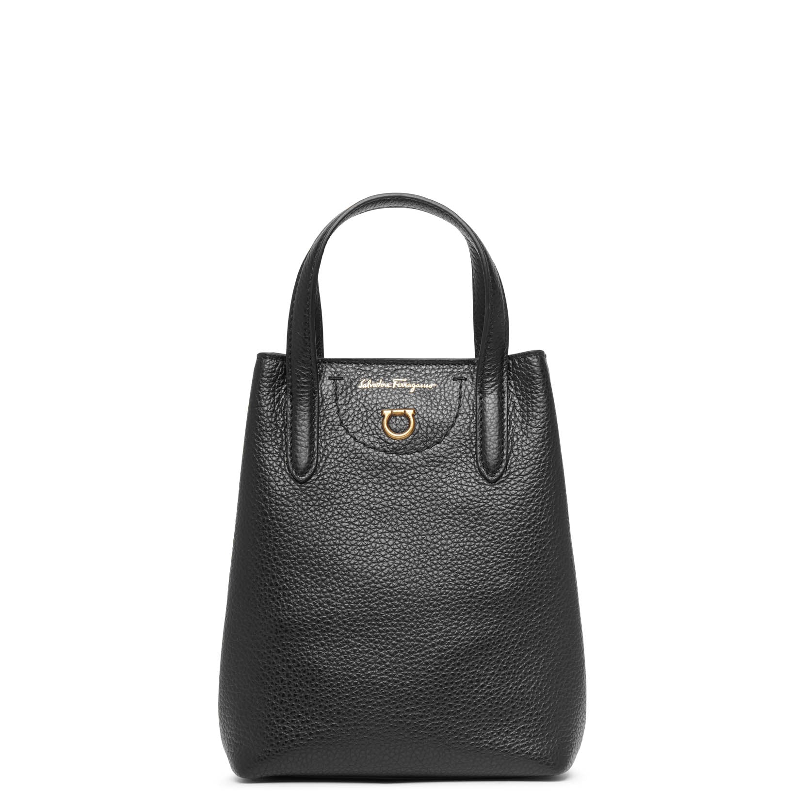 Travel mini black tote bag