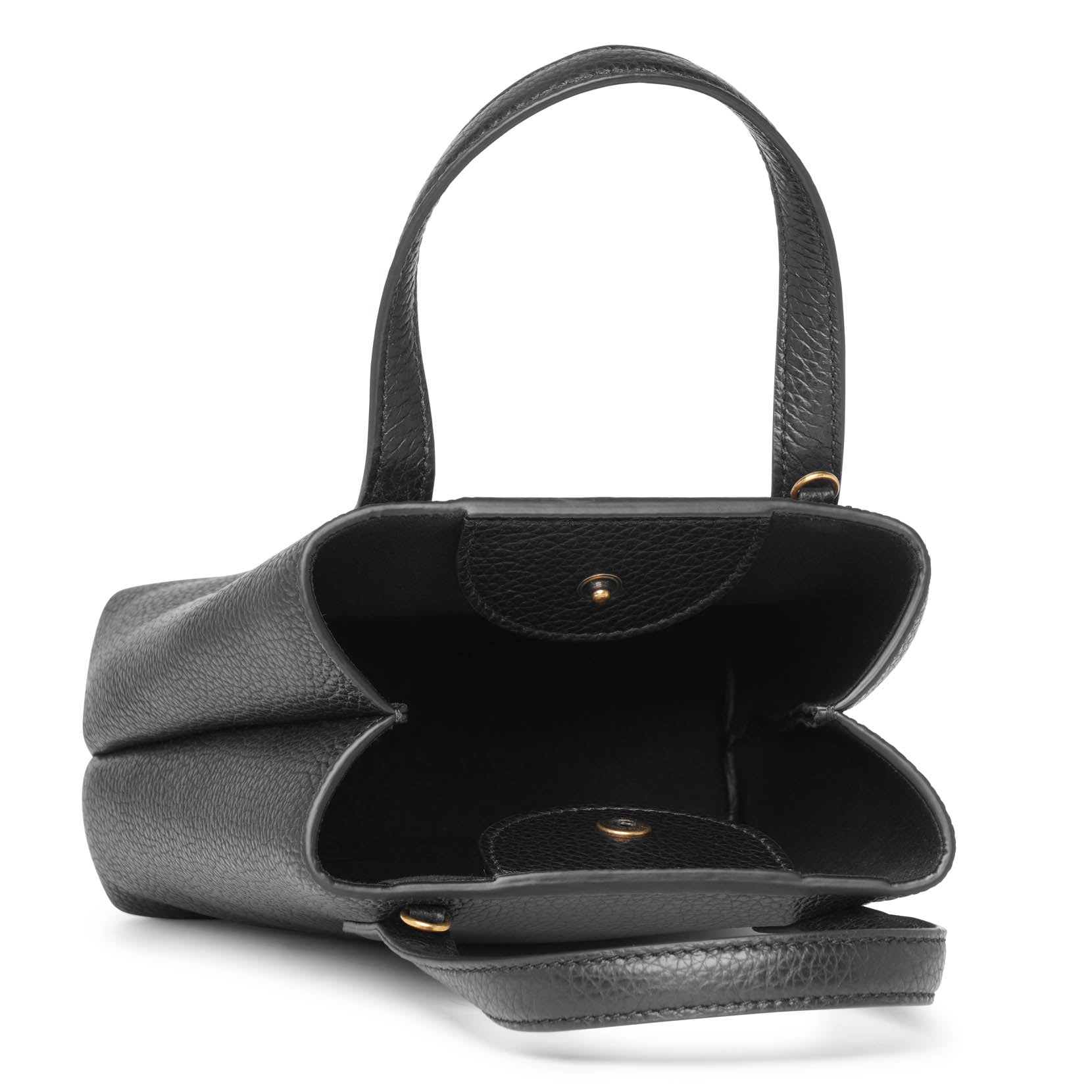 Travel mini black tote bag