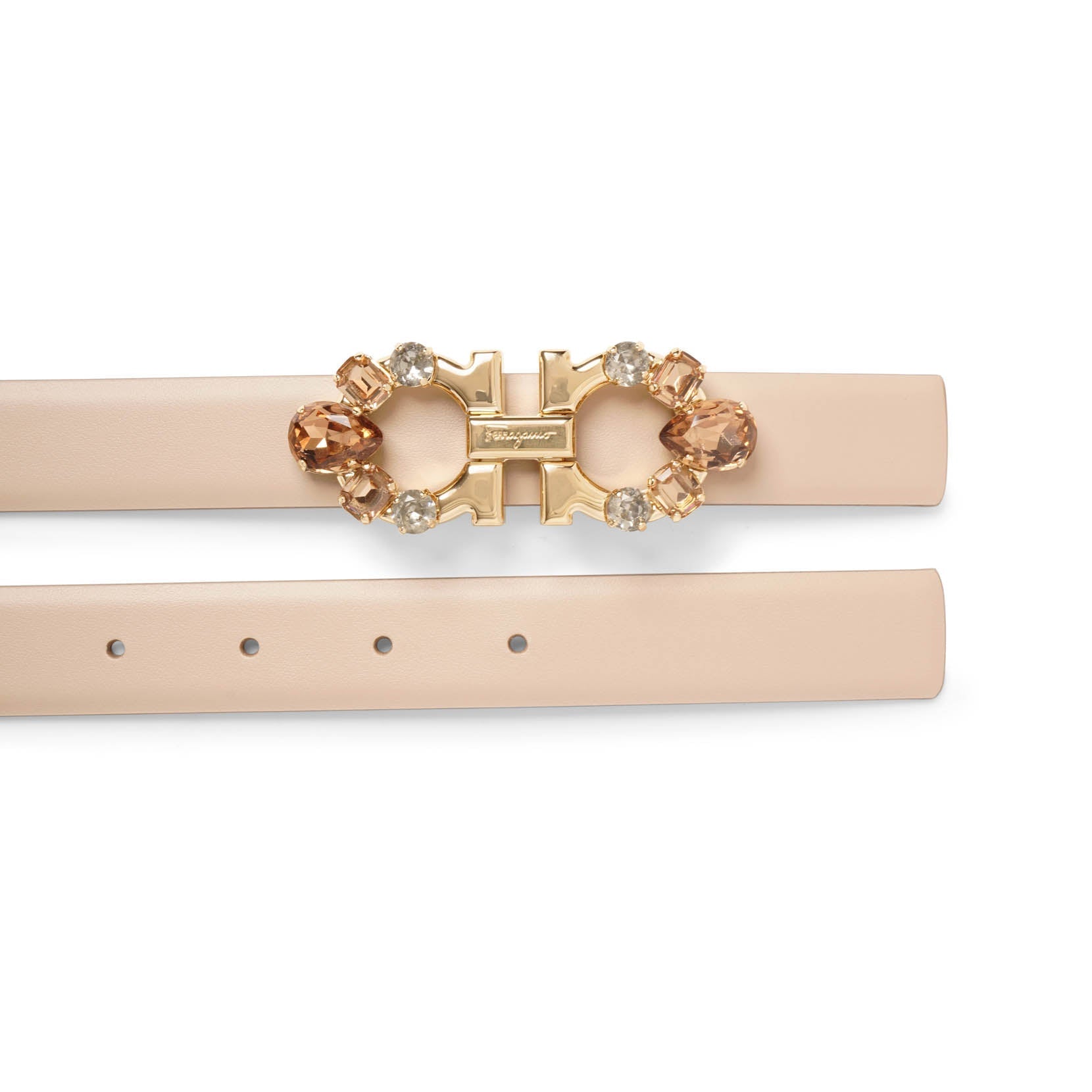 New Gancini Jewel 25 nude belt