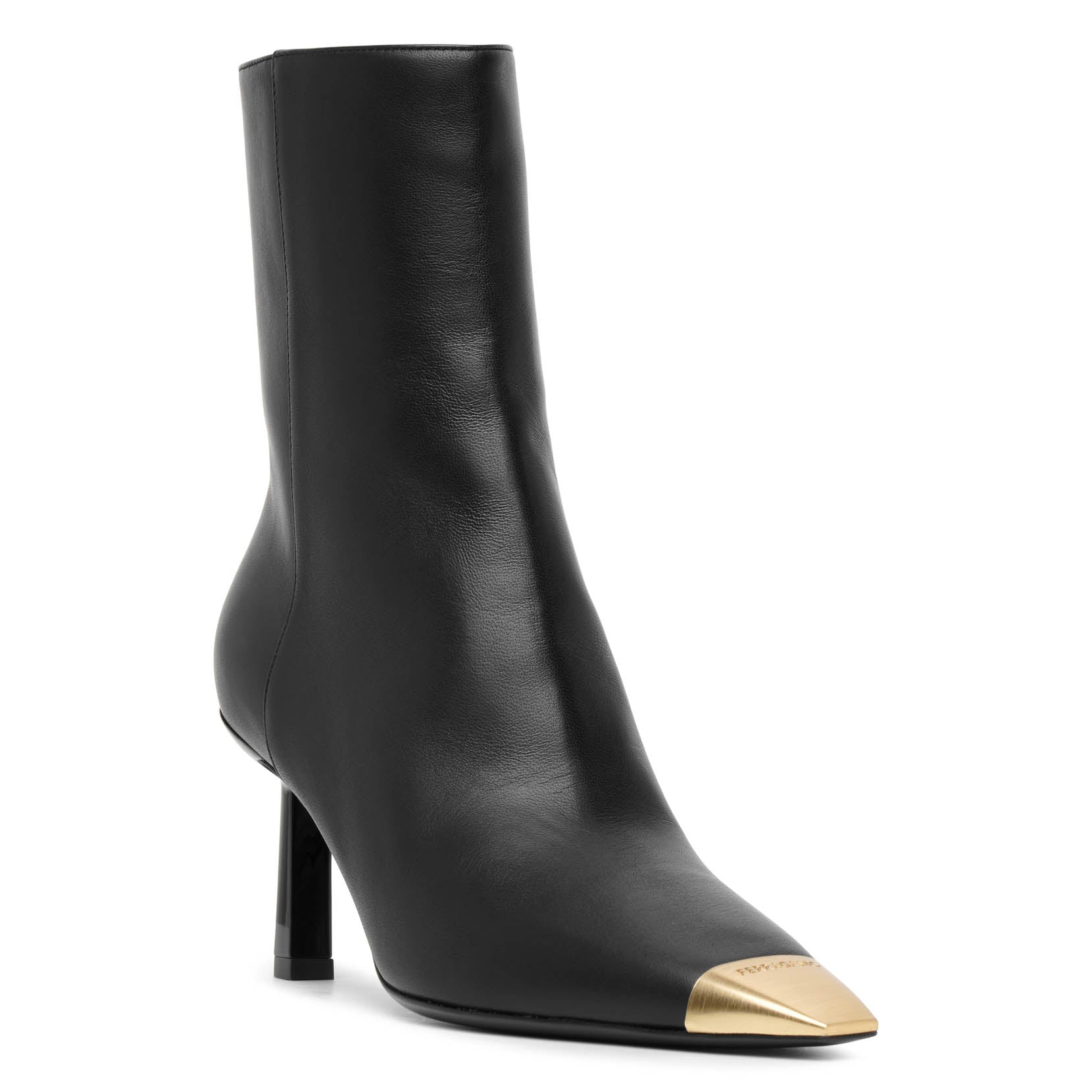 Amelia 70 black leather ankle boots
