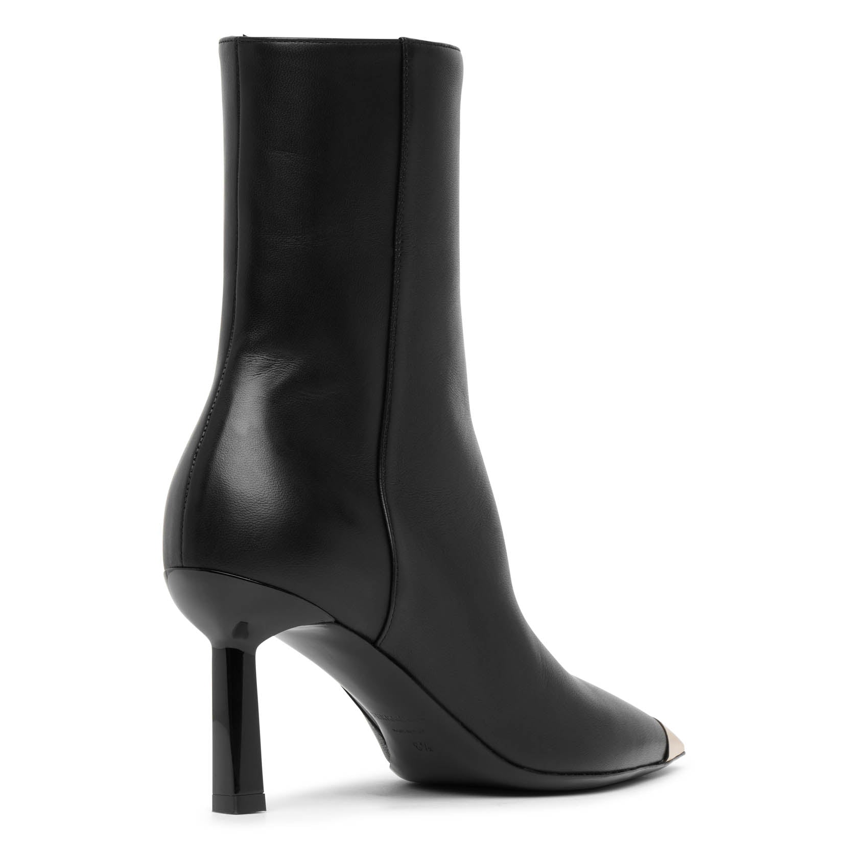 Amelia 70 black leather ankle boots