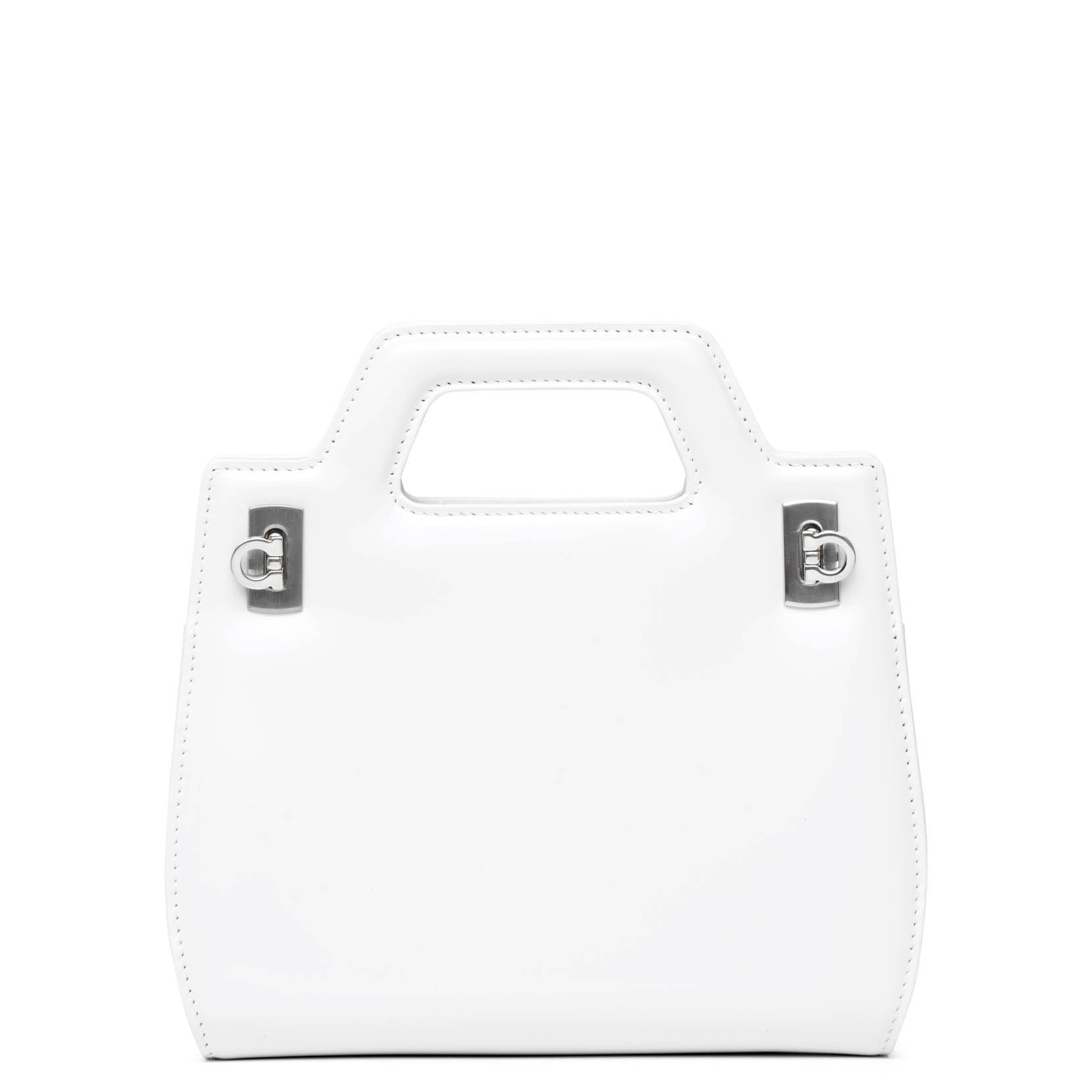 Wanda mini white leather bag