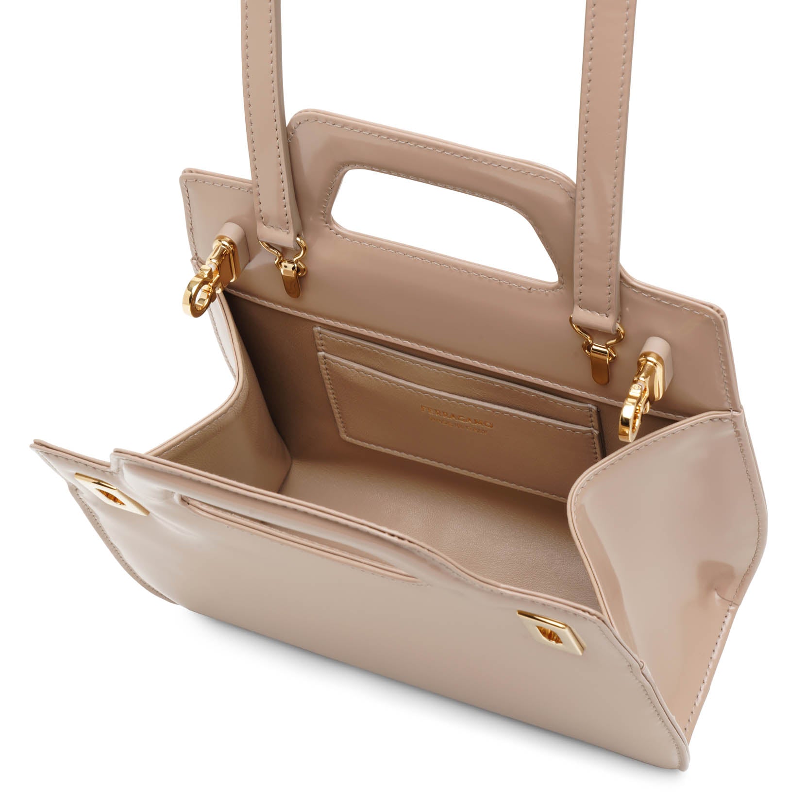 Wanda mini beige leather bag