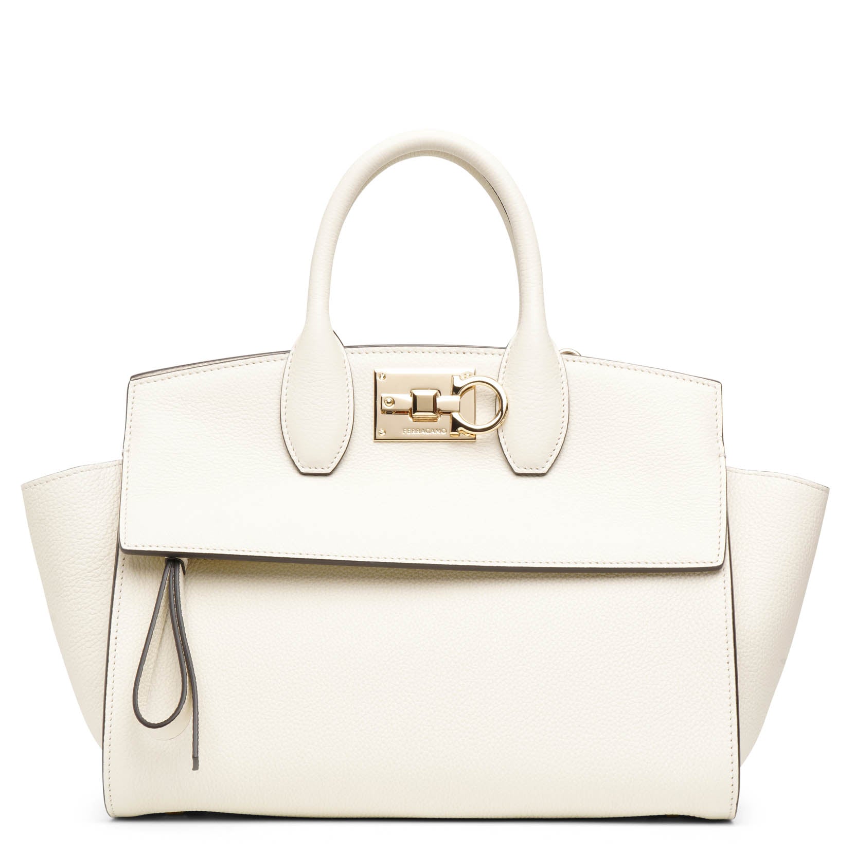 The Studio soft small off white tote bag
