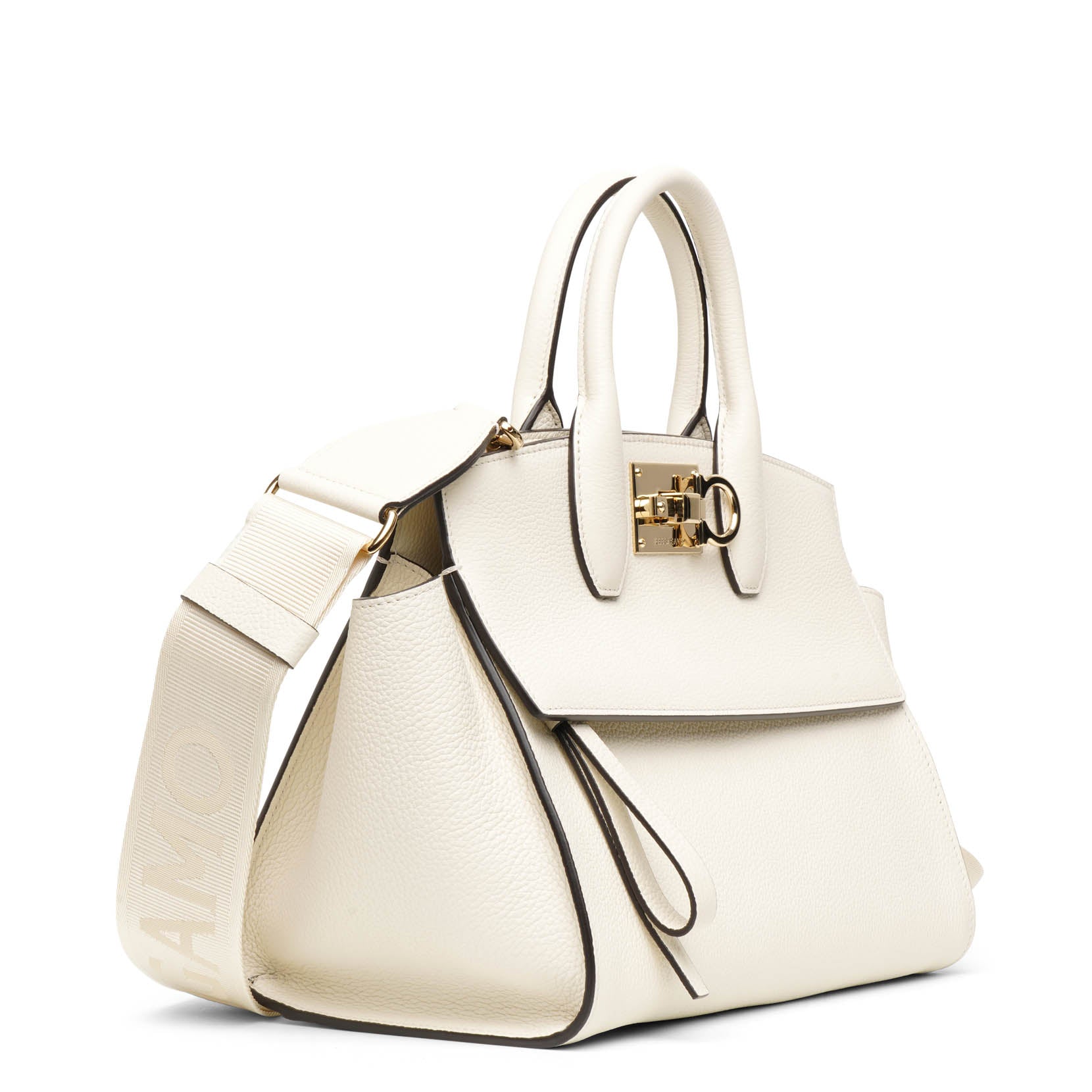 The Studio soft small off white tote bag