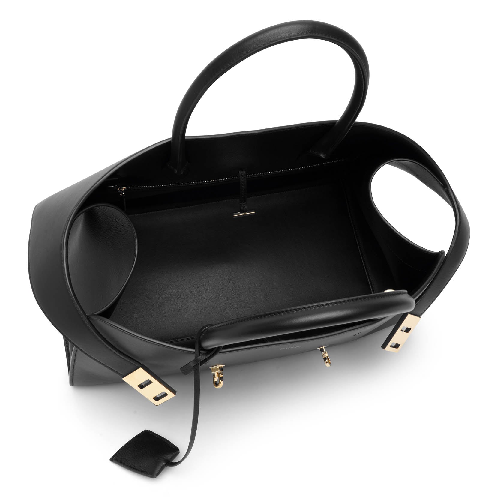 Hug black medium top handle bag