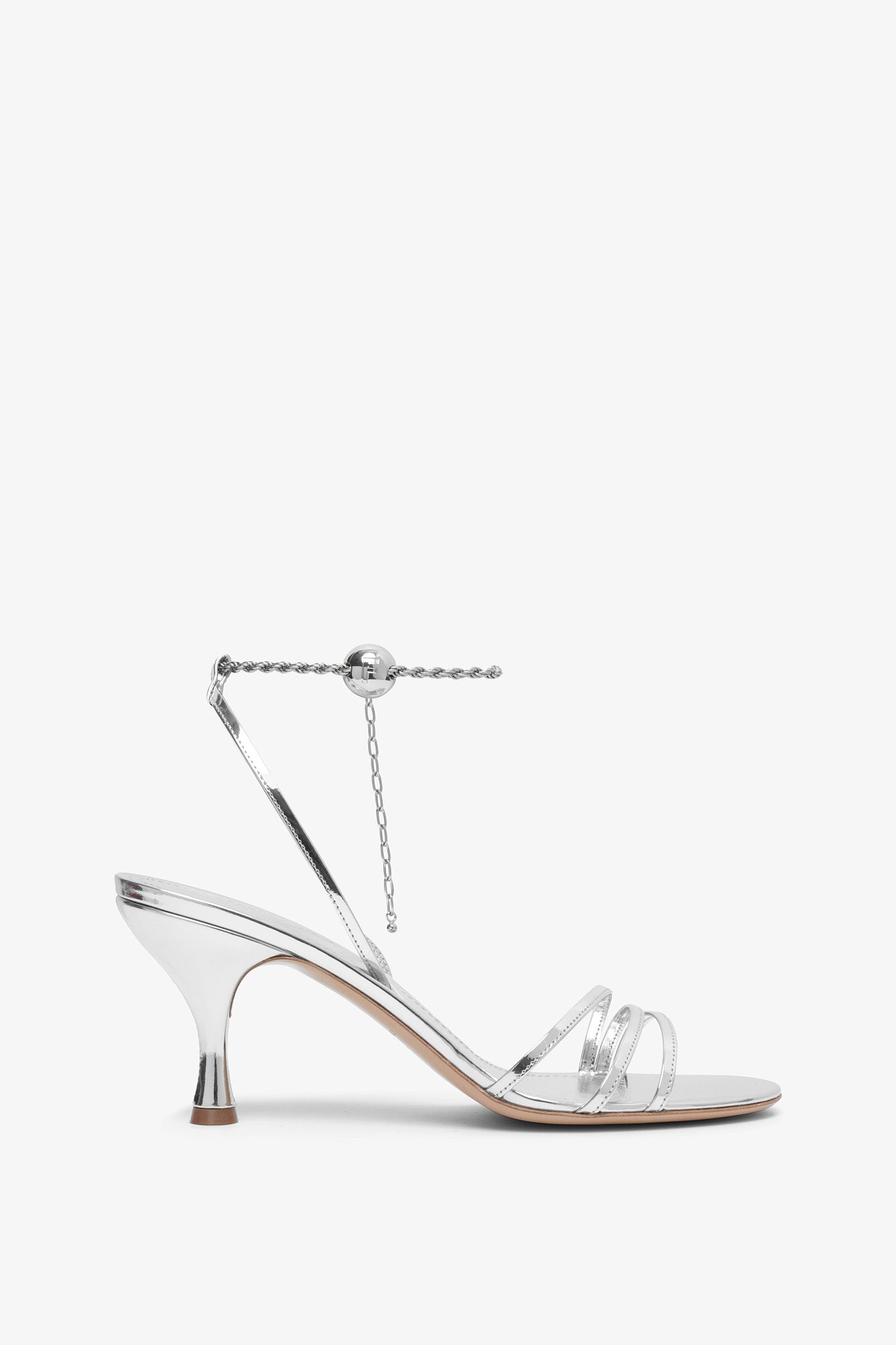 Denise 70 silver sandals