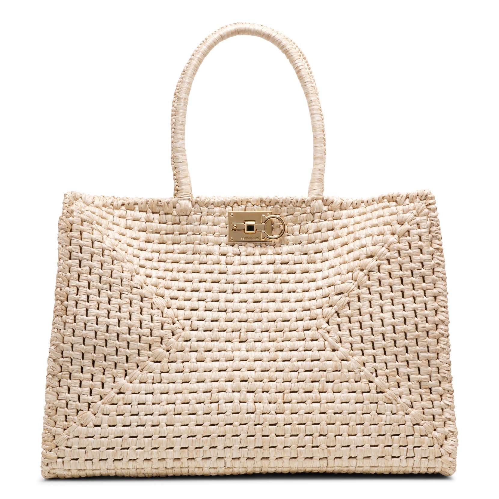 The studio raffia large bag
