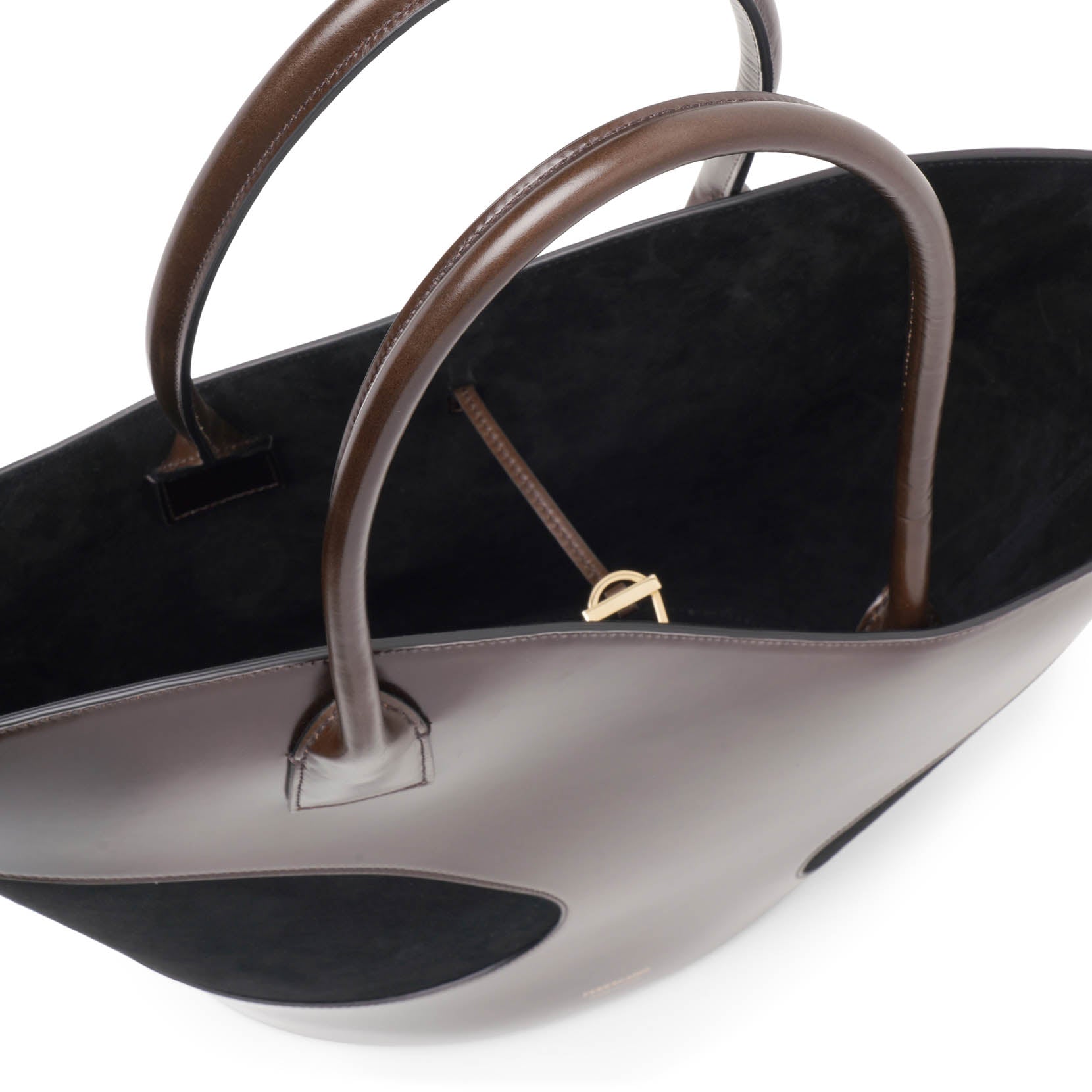 Cut out brown tote bag
