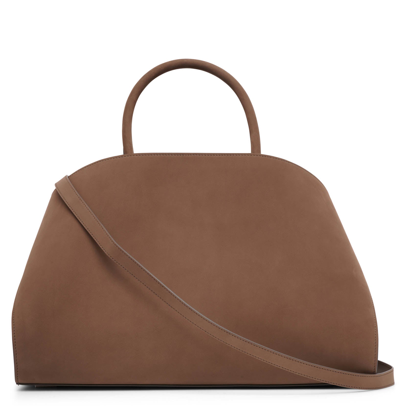 Hug brown nubuck medium top handle bag
