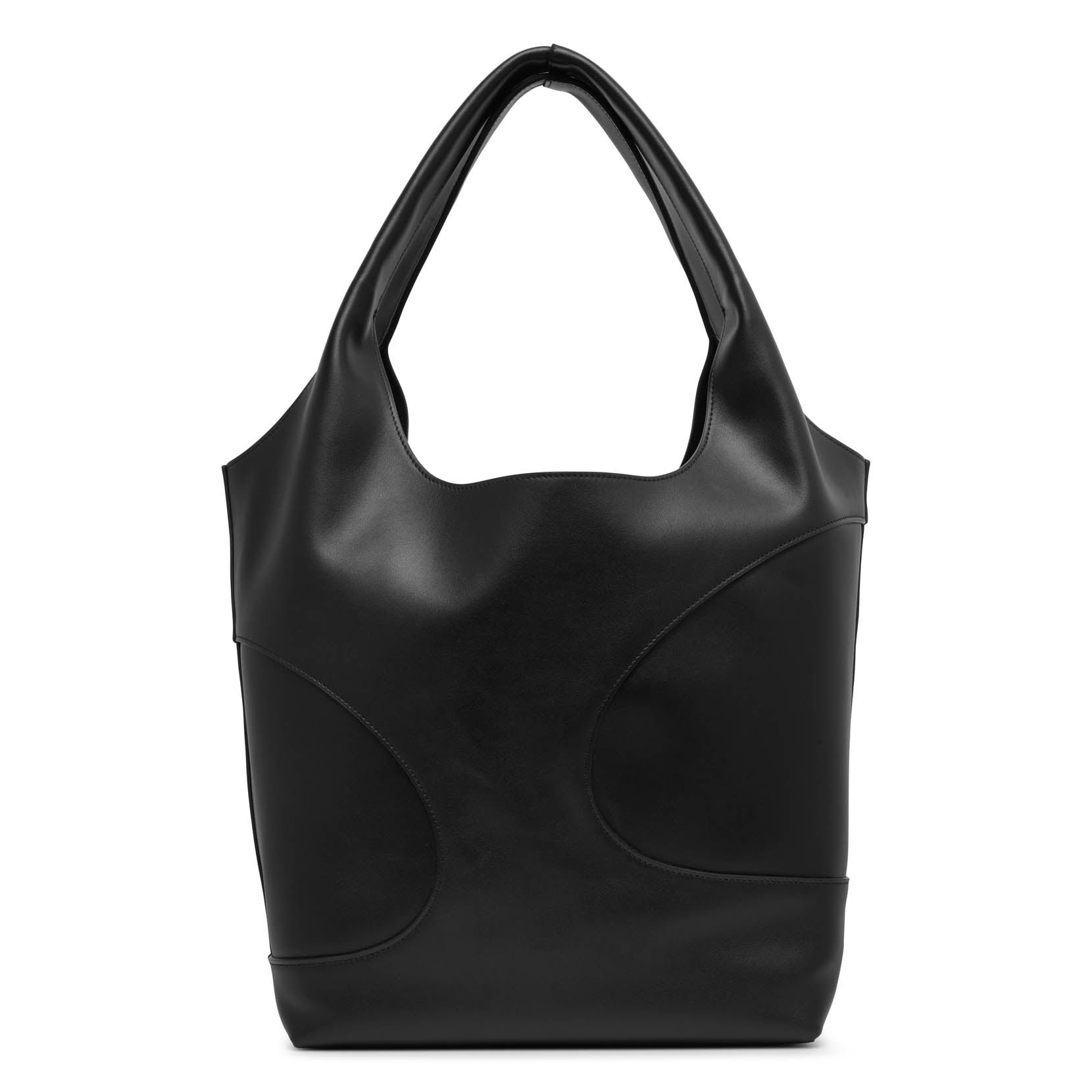 Cut out soft black tote bag