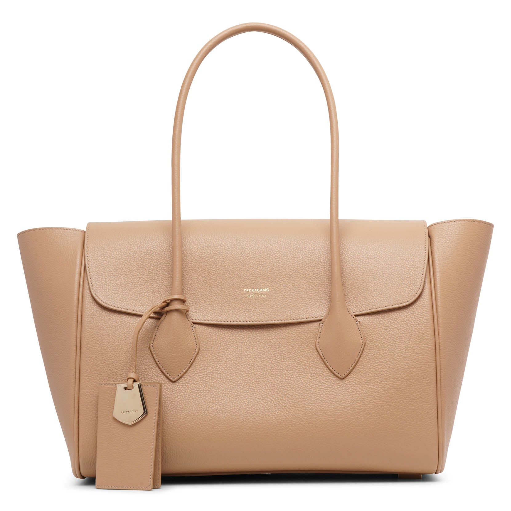 Classic tote light camel bag