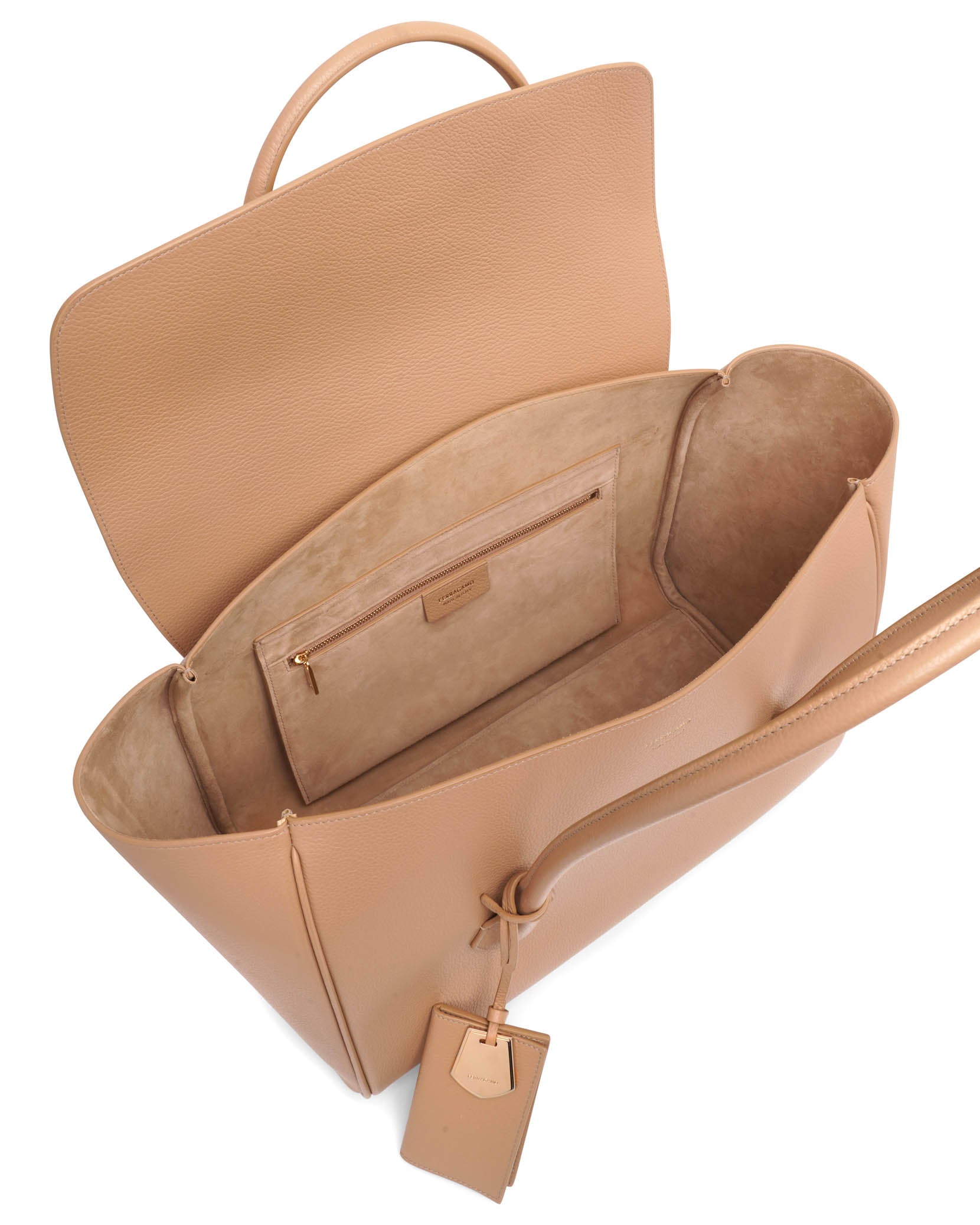 Classic tote light camel bag