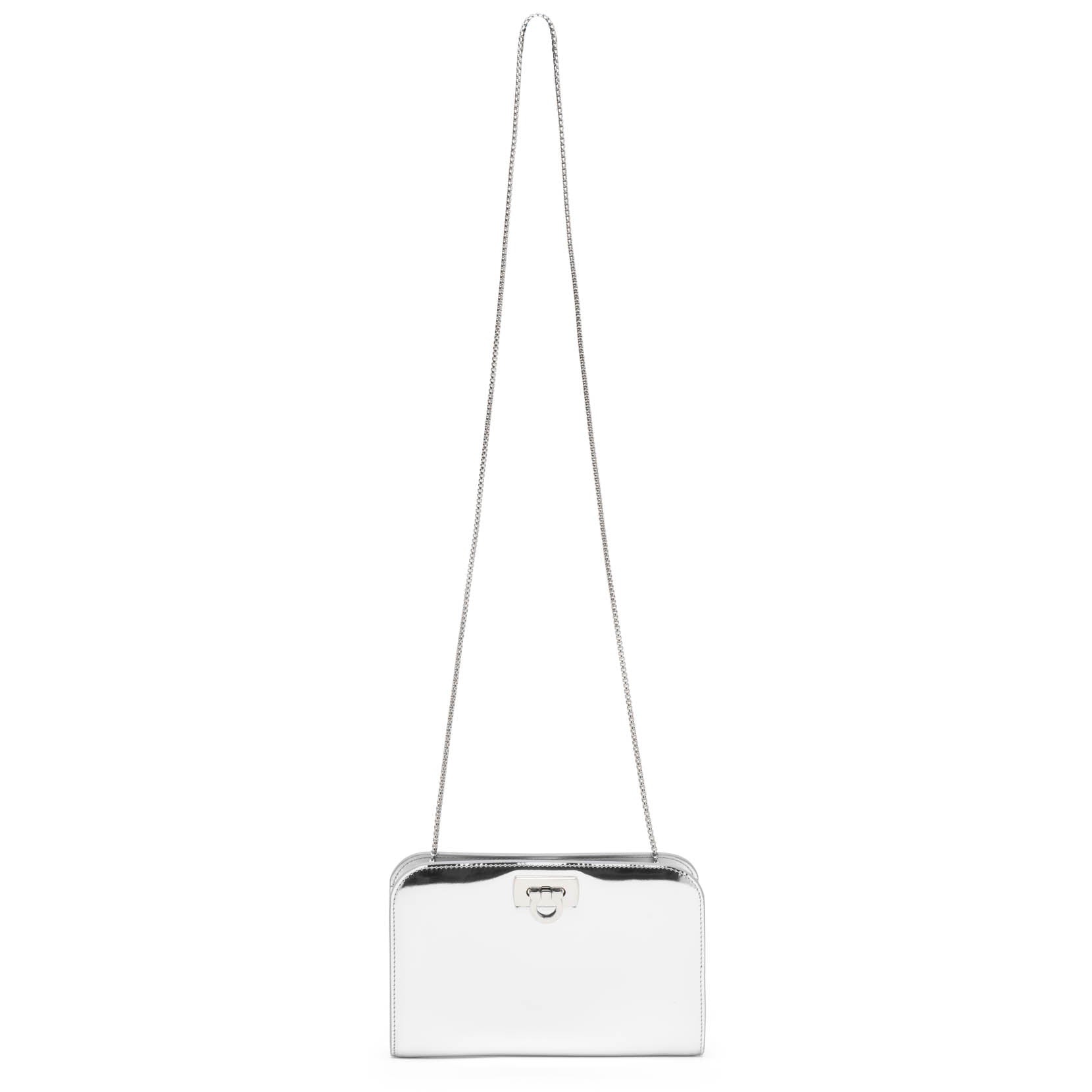 Diana silver mini clutch
