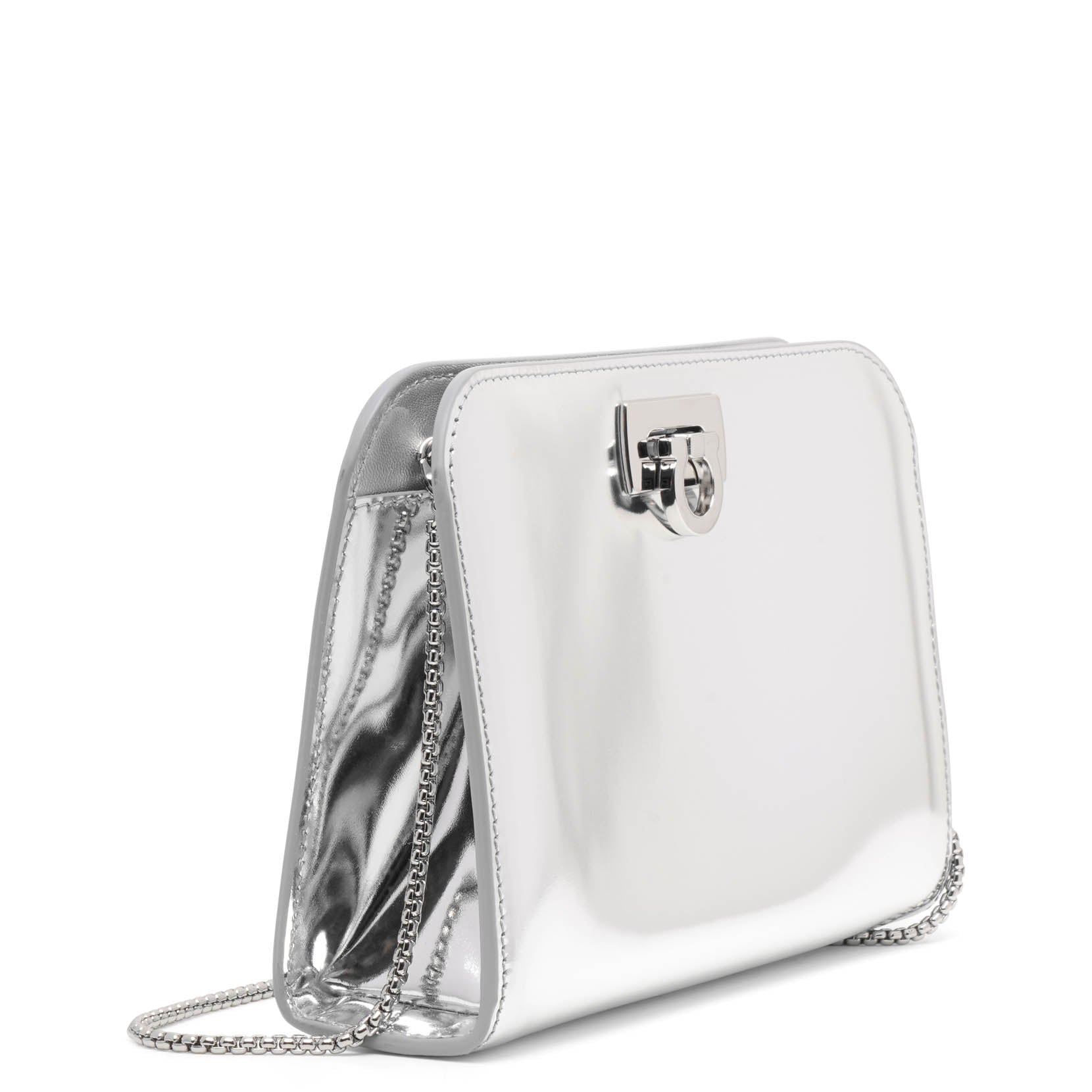 Diana silver mini clutch