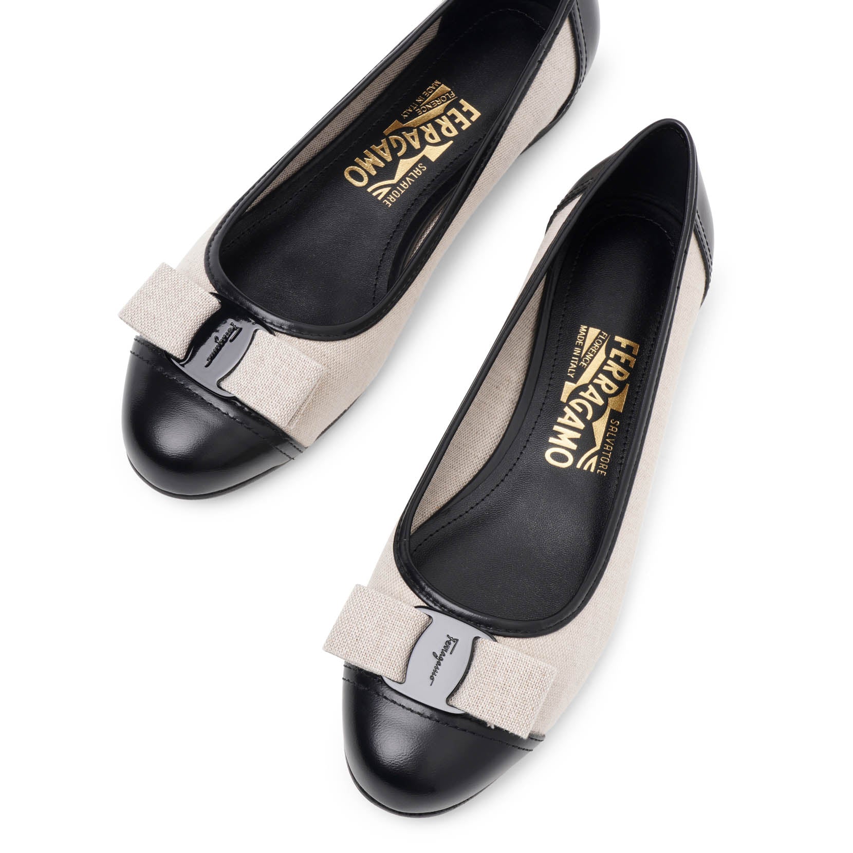 Varina grey canvas ballerinas