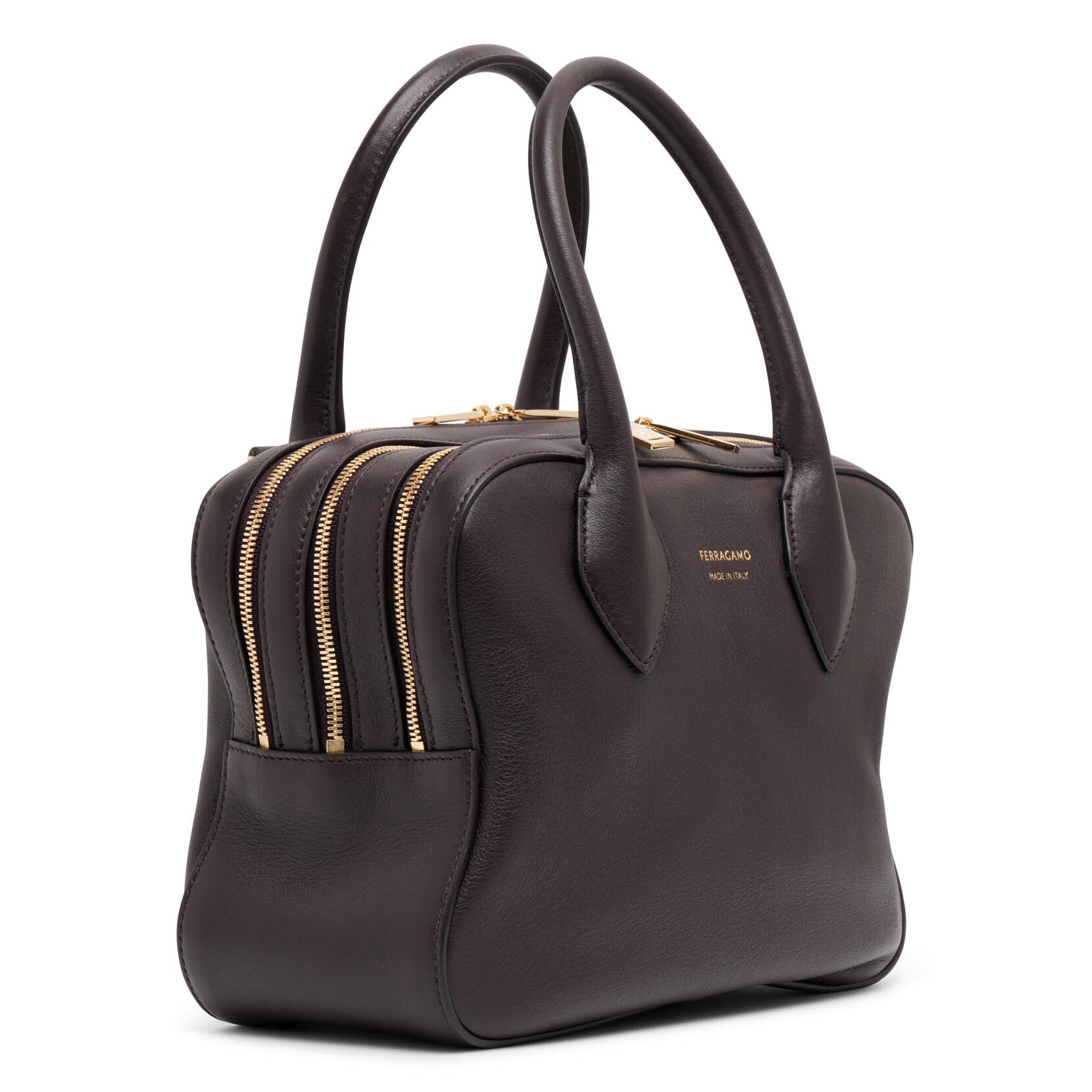 Star small brown tote bag