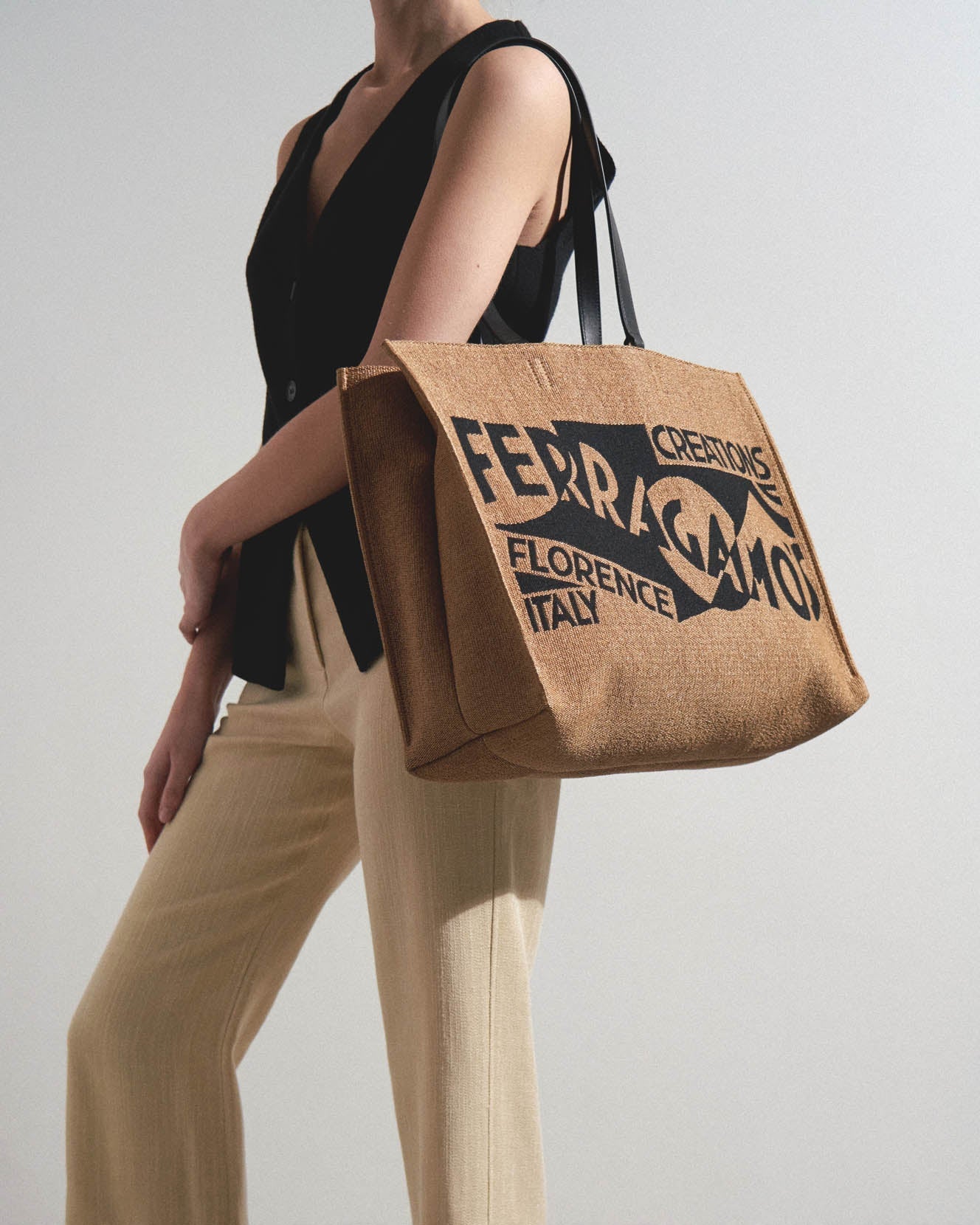 TT large monogram raffia bag