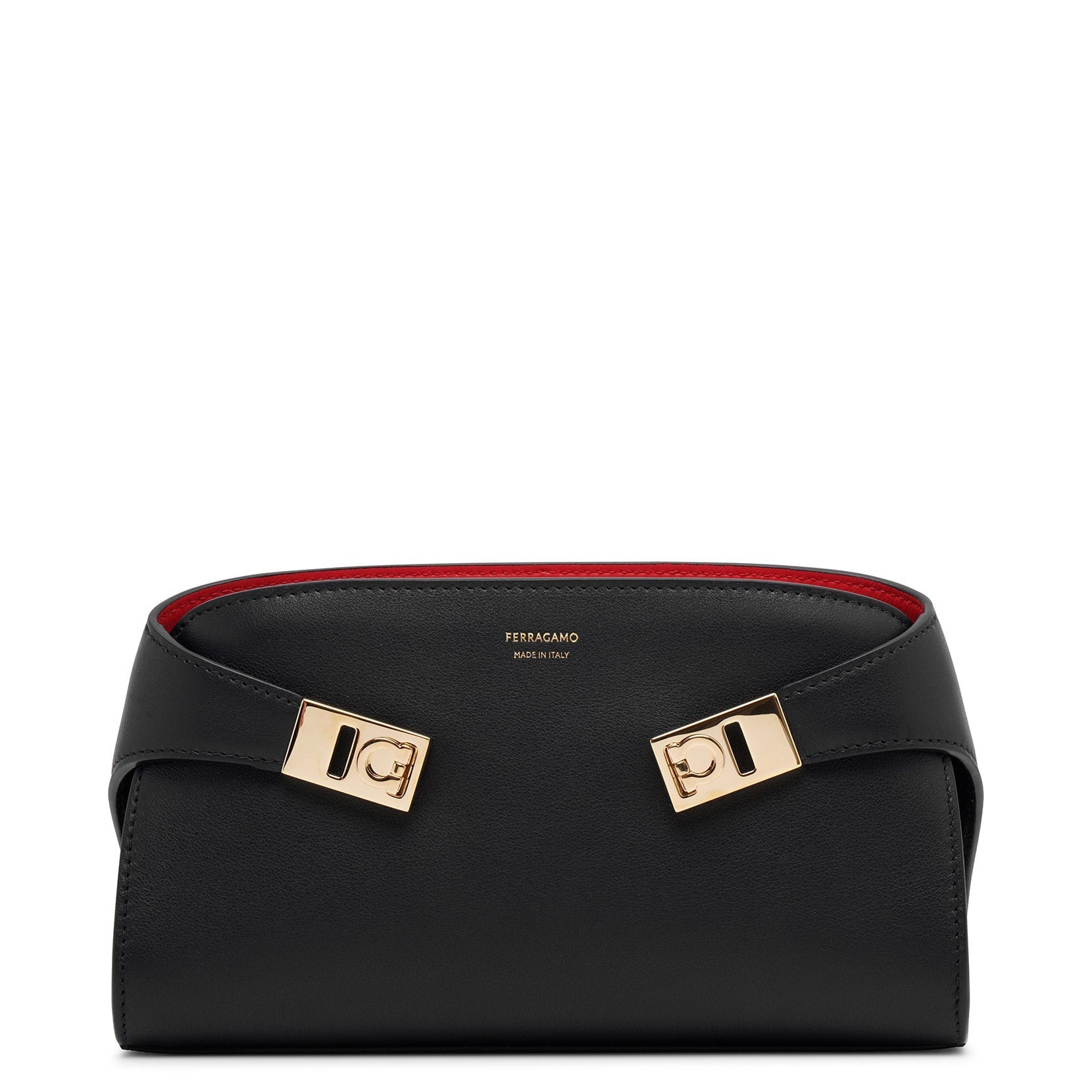 Hug black leather bag
