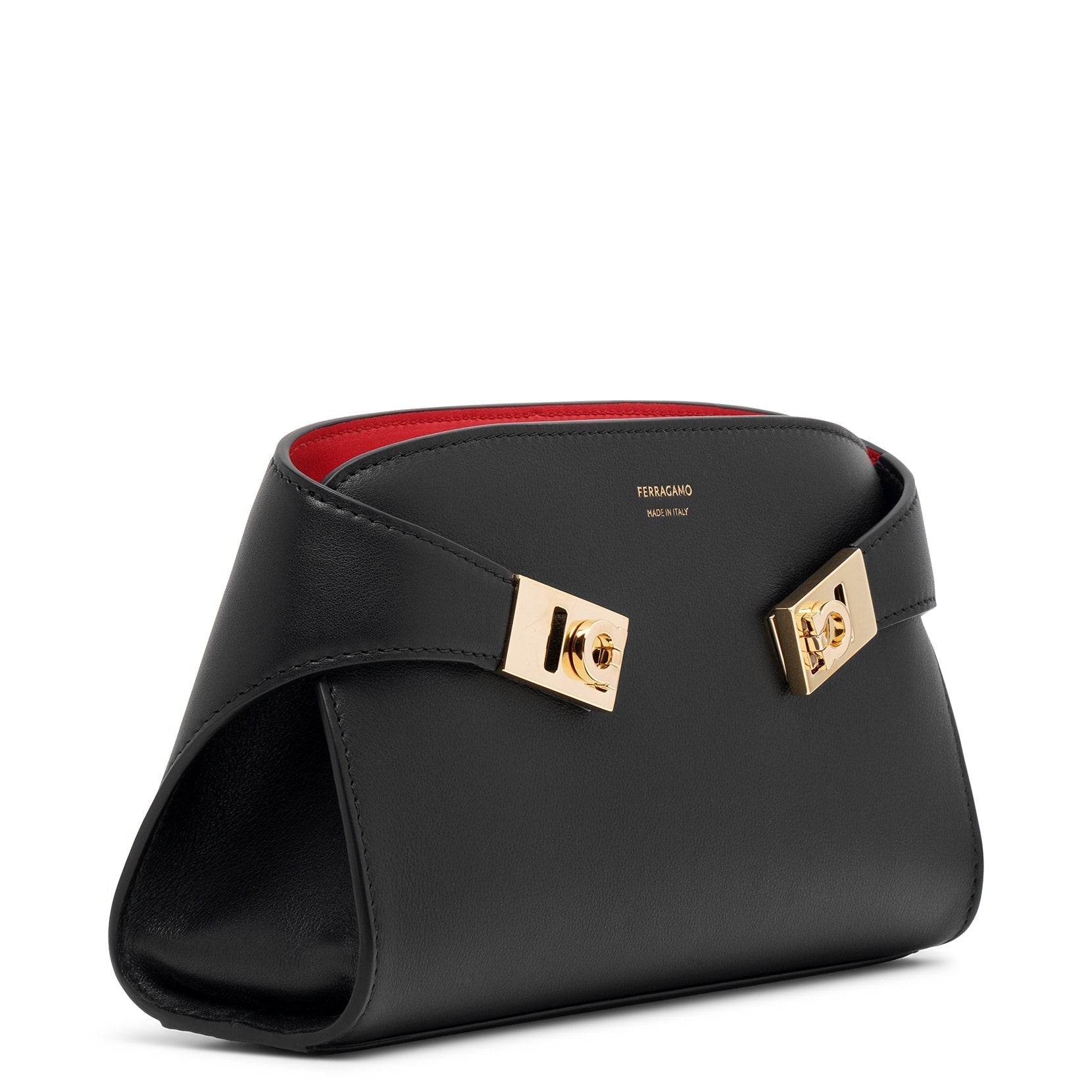 Hug black leather bag