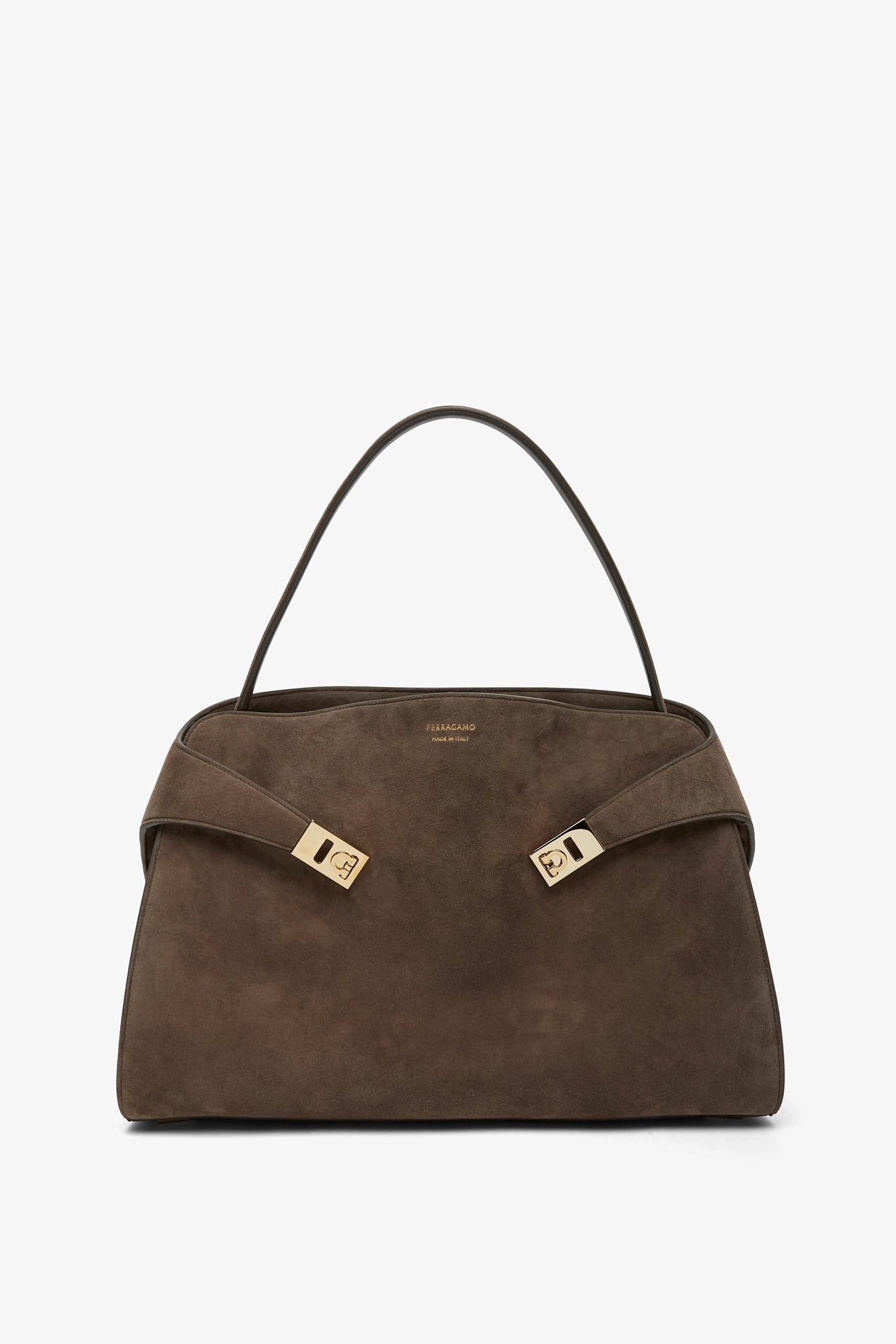 Hug large suede shoulder bag