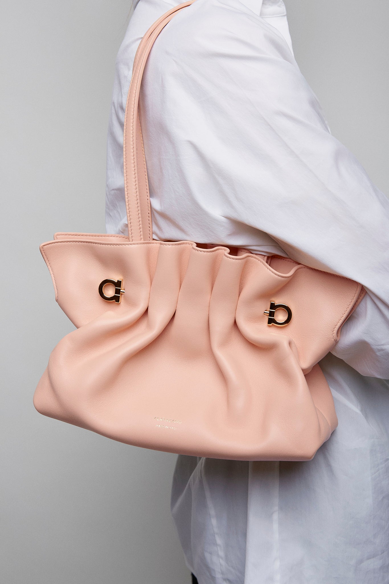 Pierce small pink leather bag
