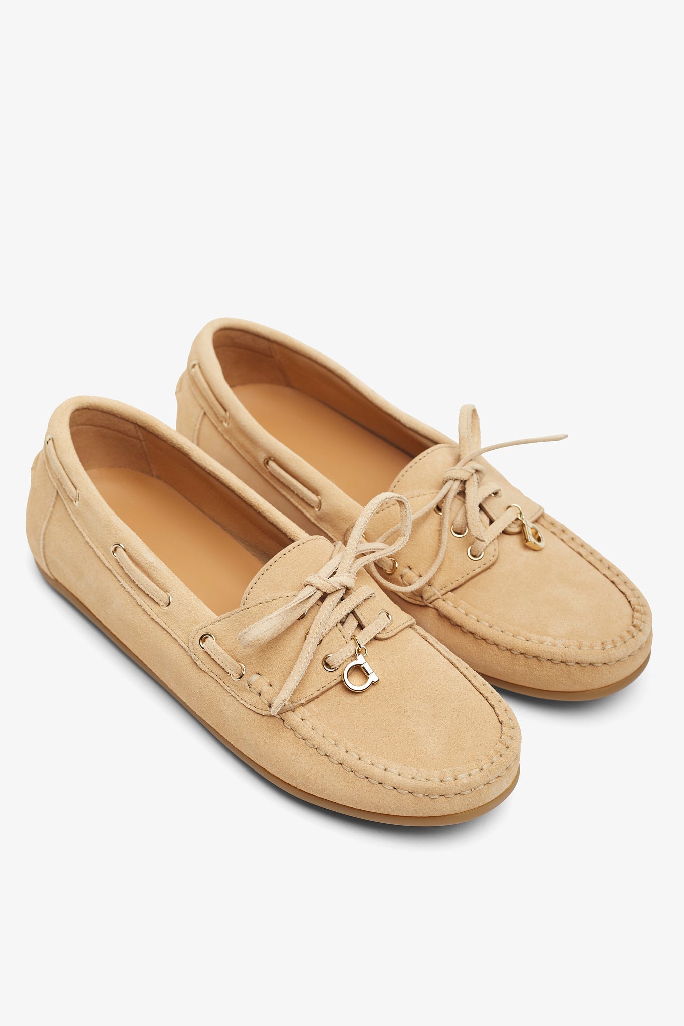 Flippy light camel driving shoes
