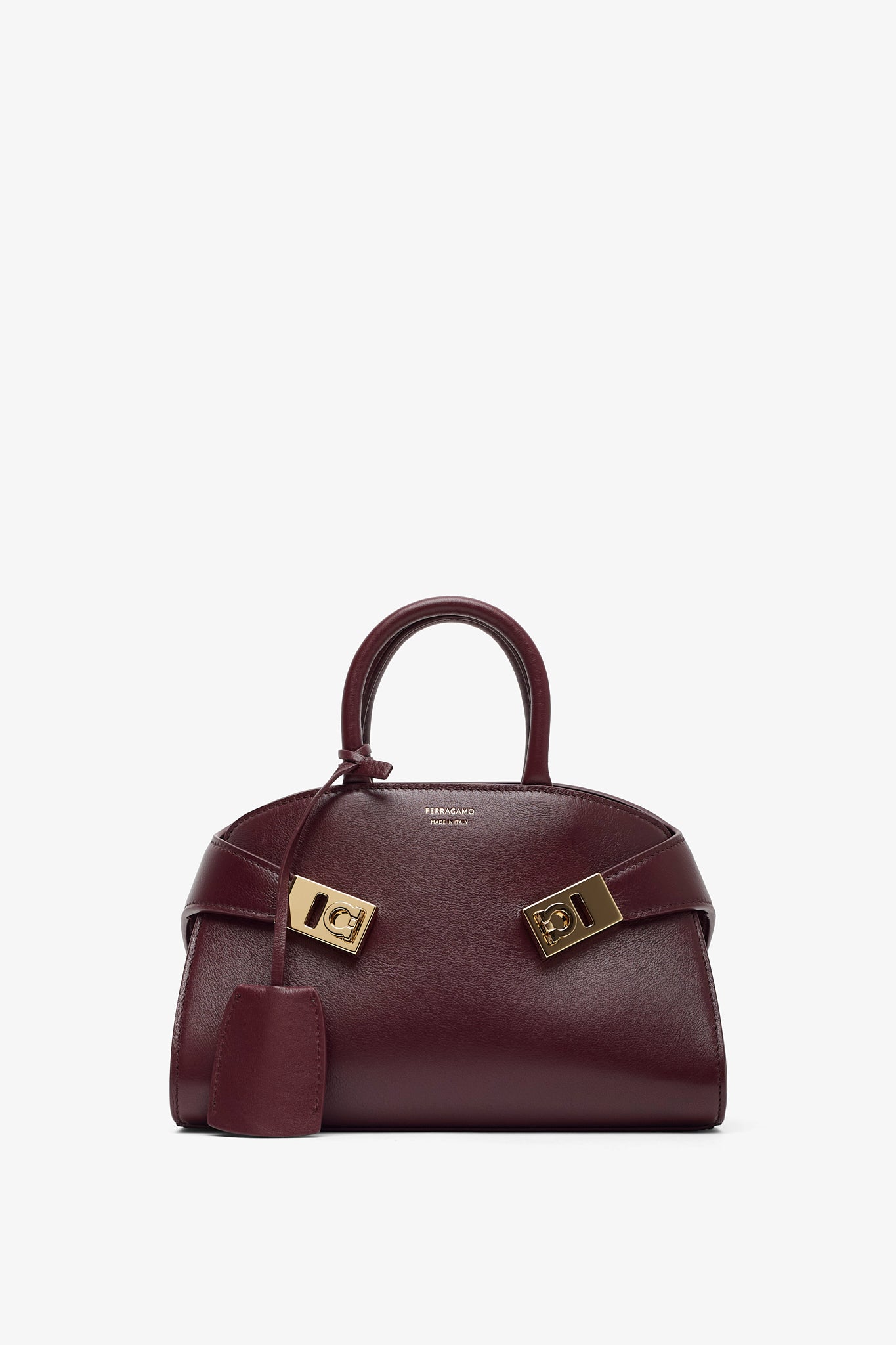 Hug mini soft plum top handle bag