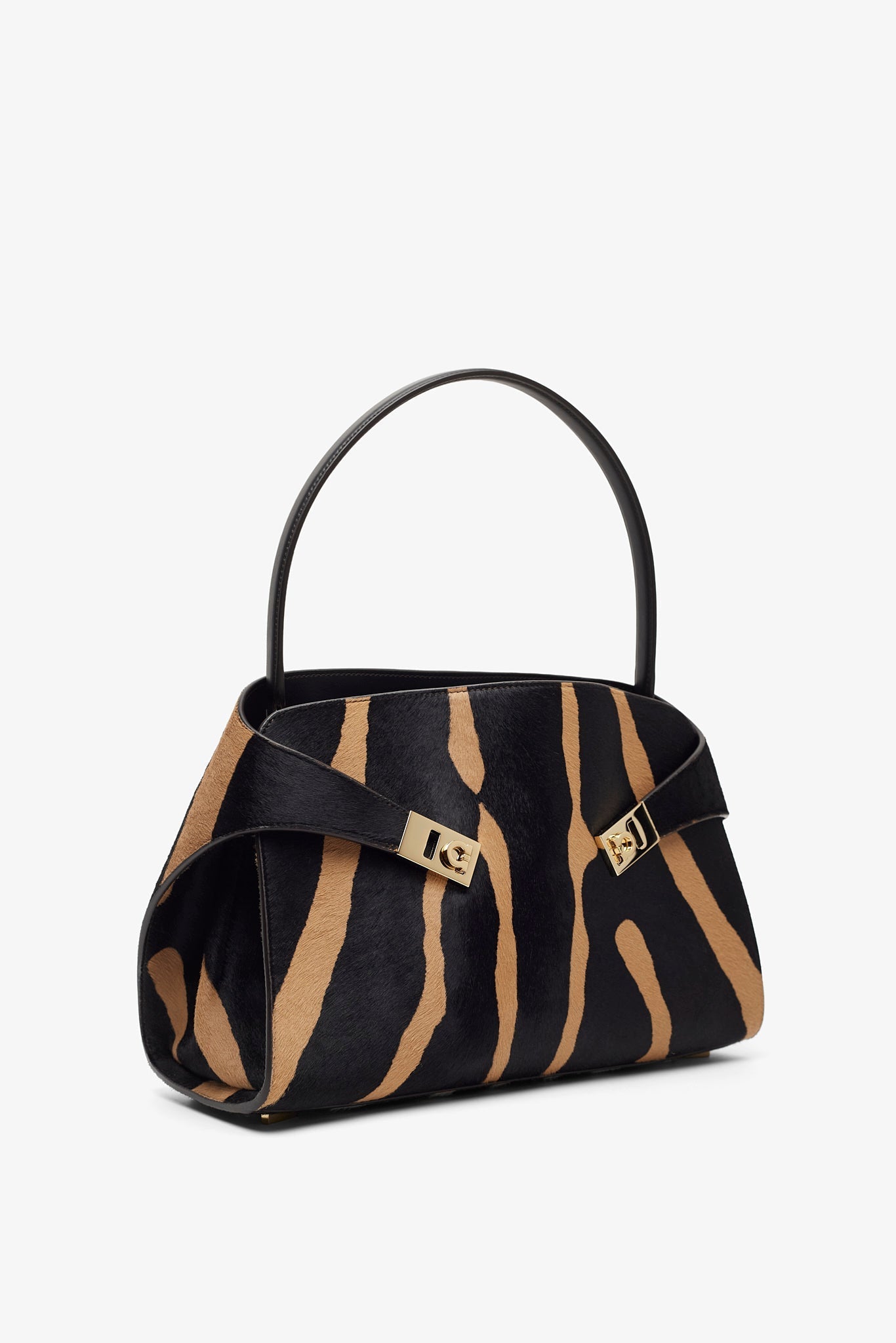 Hug small black and brown shoulder bag