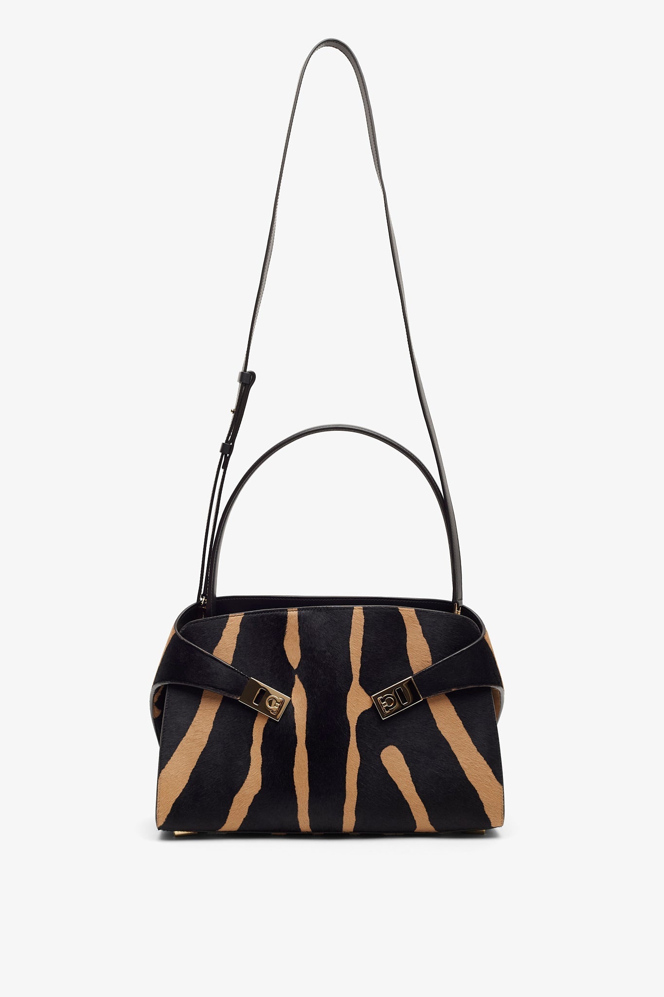 Hug small black and brown shoulder bag
