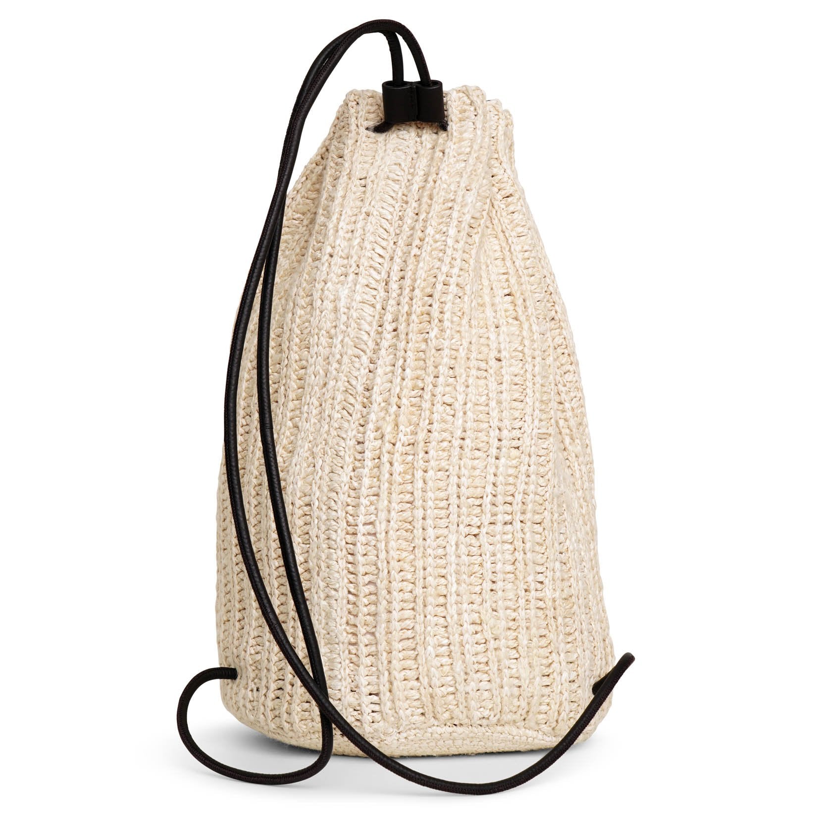 Massimo silk and raffia backpack