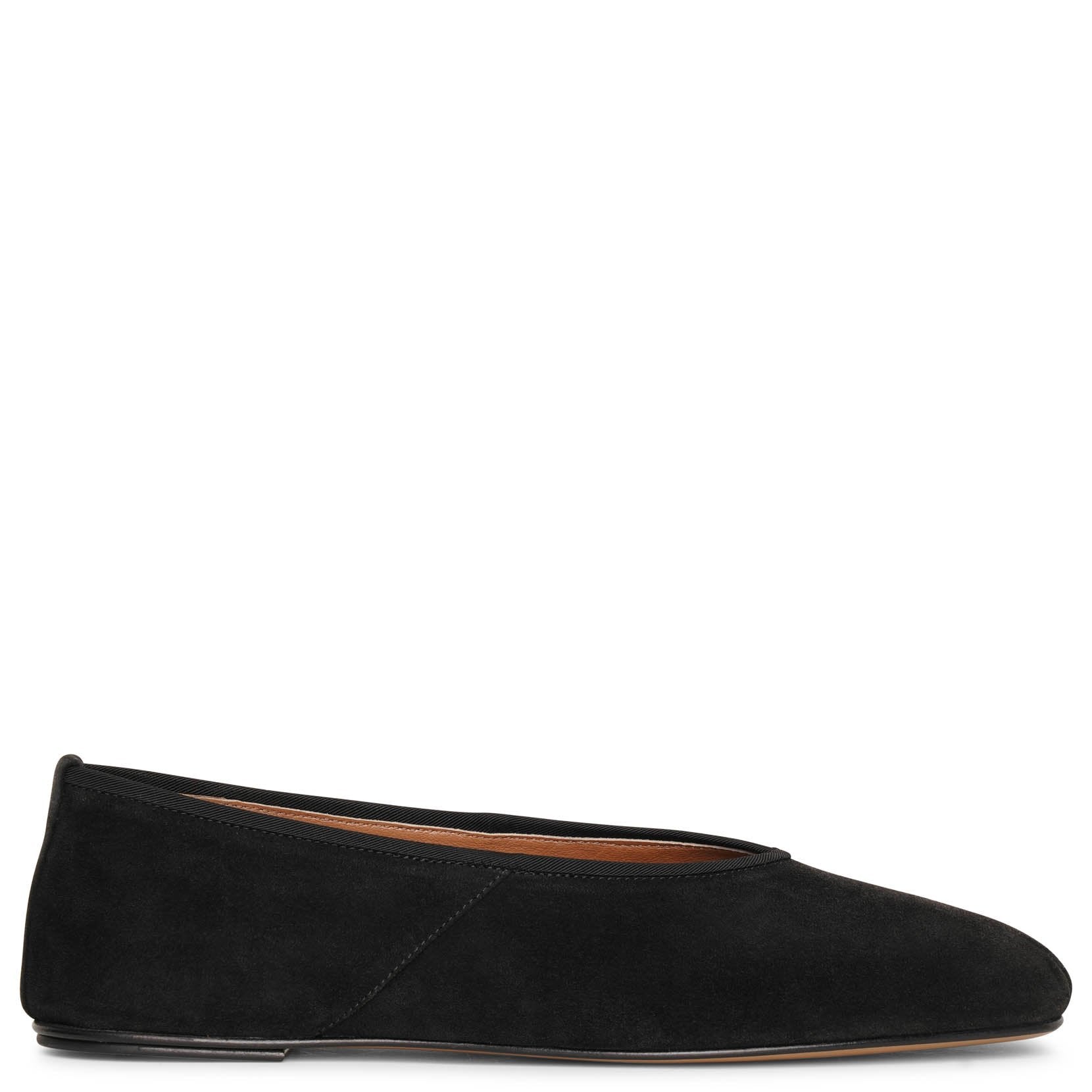 Ballet slipper black suede