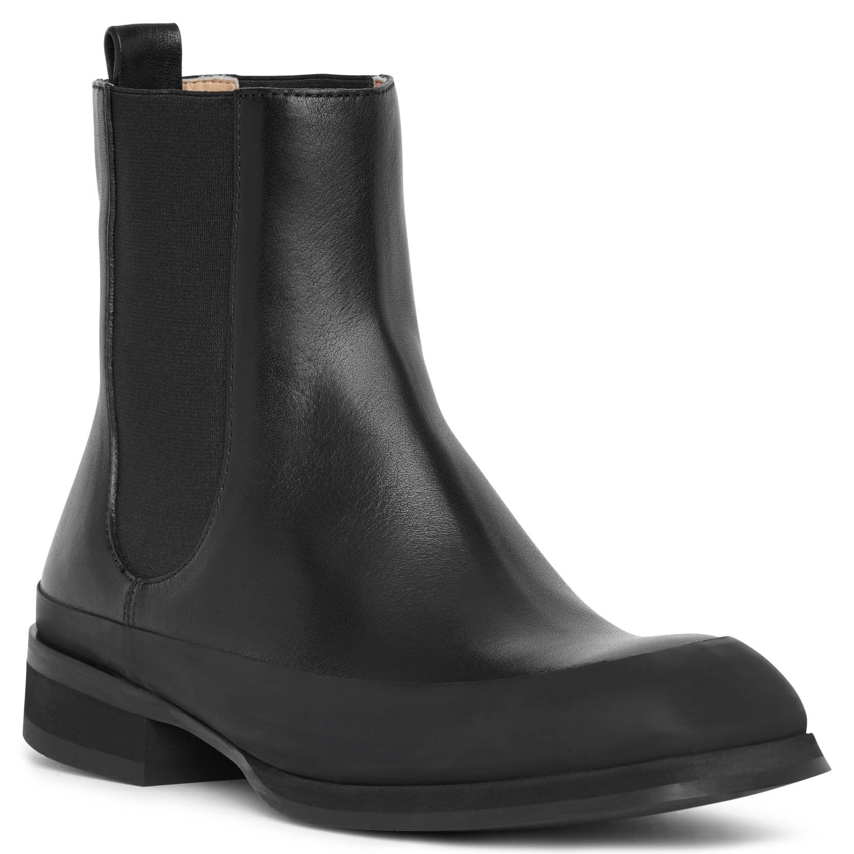 Garden rubber-trimmed leather chelsea boots