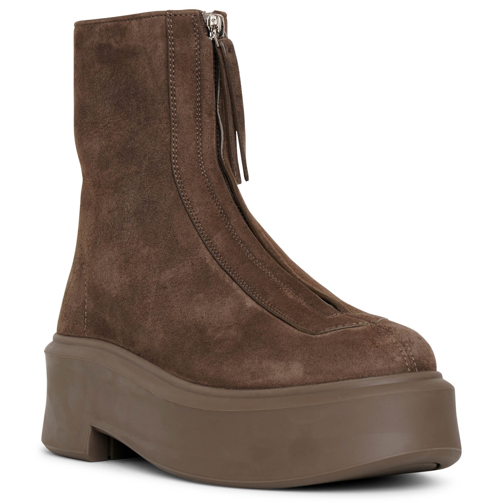 Zipped 1 ash suede boots