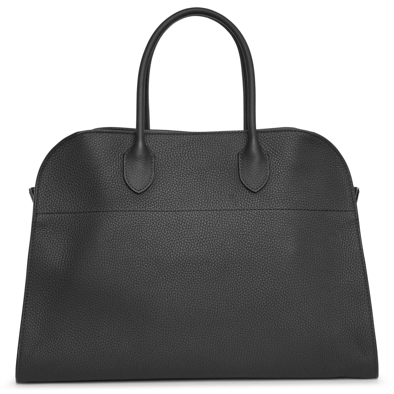 Soft margaux 15 black grained leather bag