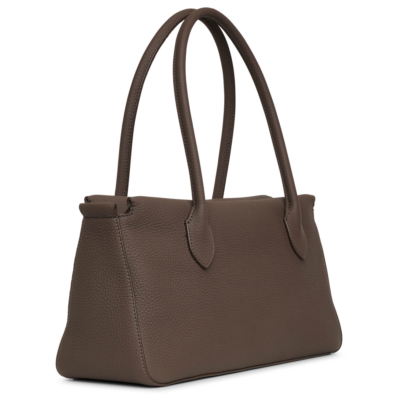 E/W light brown top handle bag