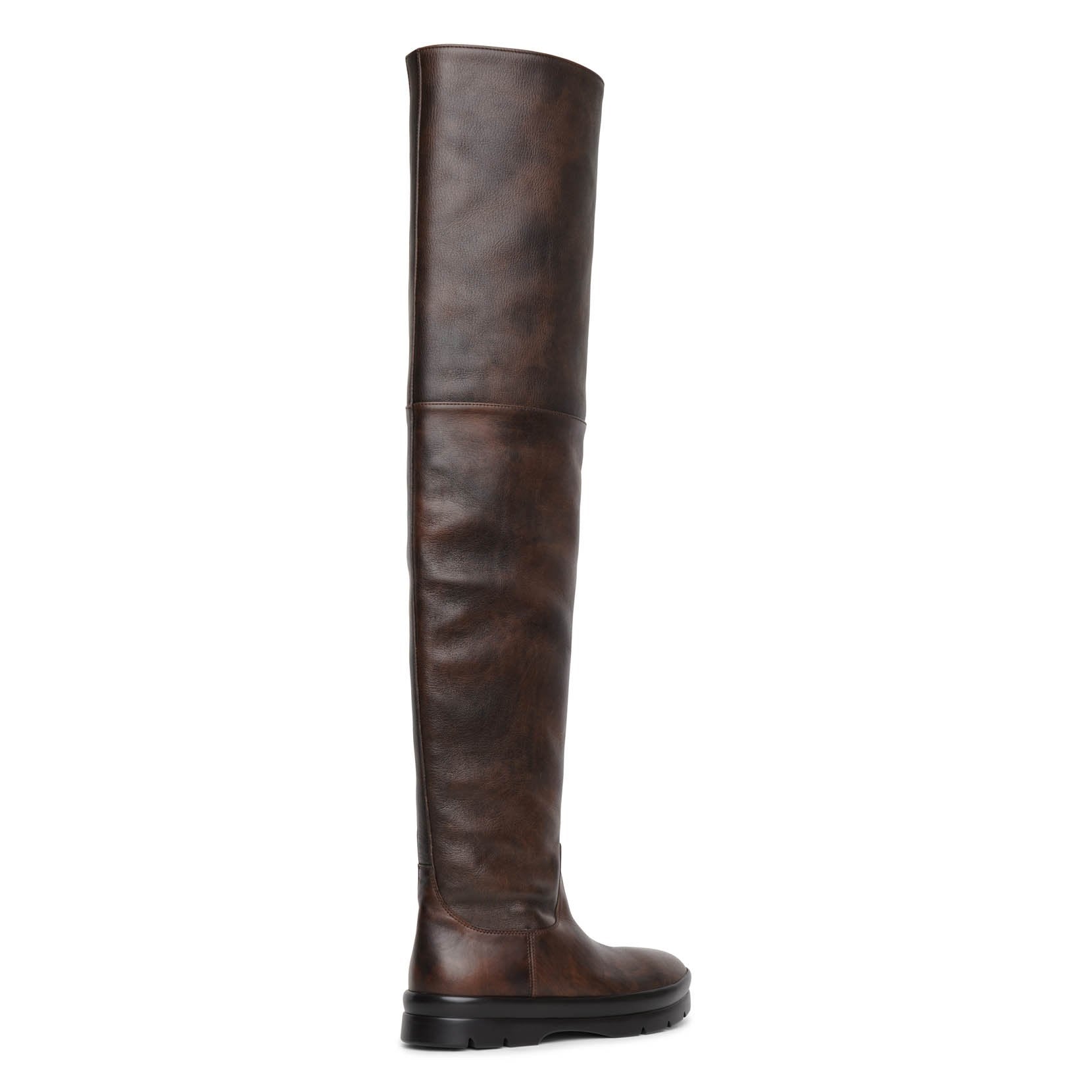 Billie vintage brown leather high boots