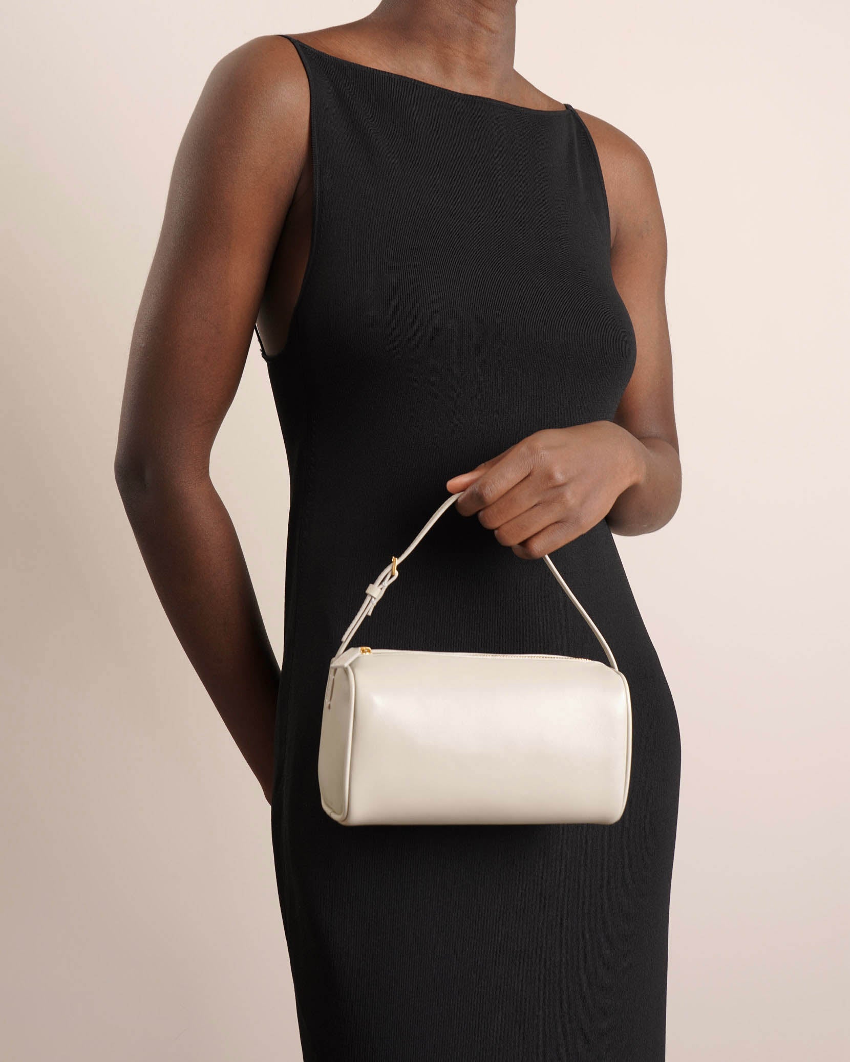 90s light grey leather bag