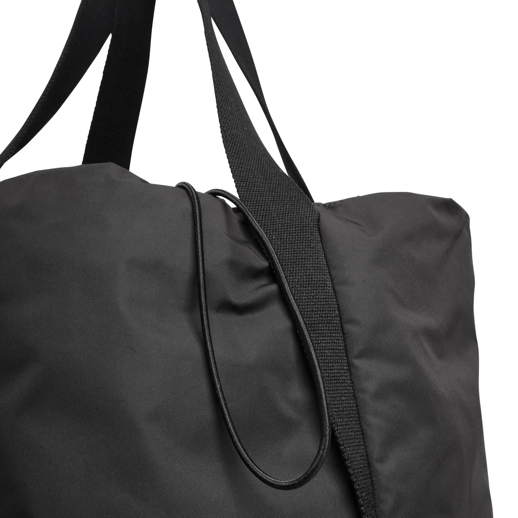 Drew black nylon duffel bag