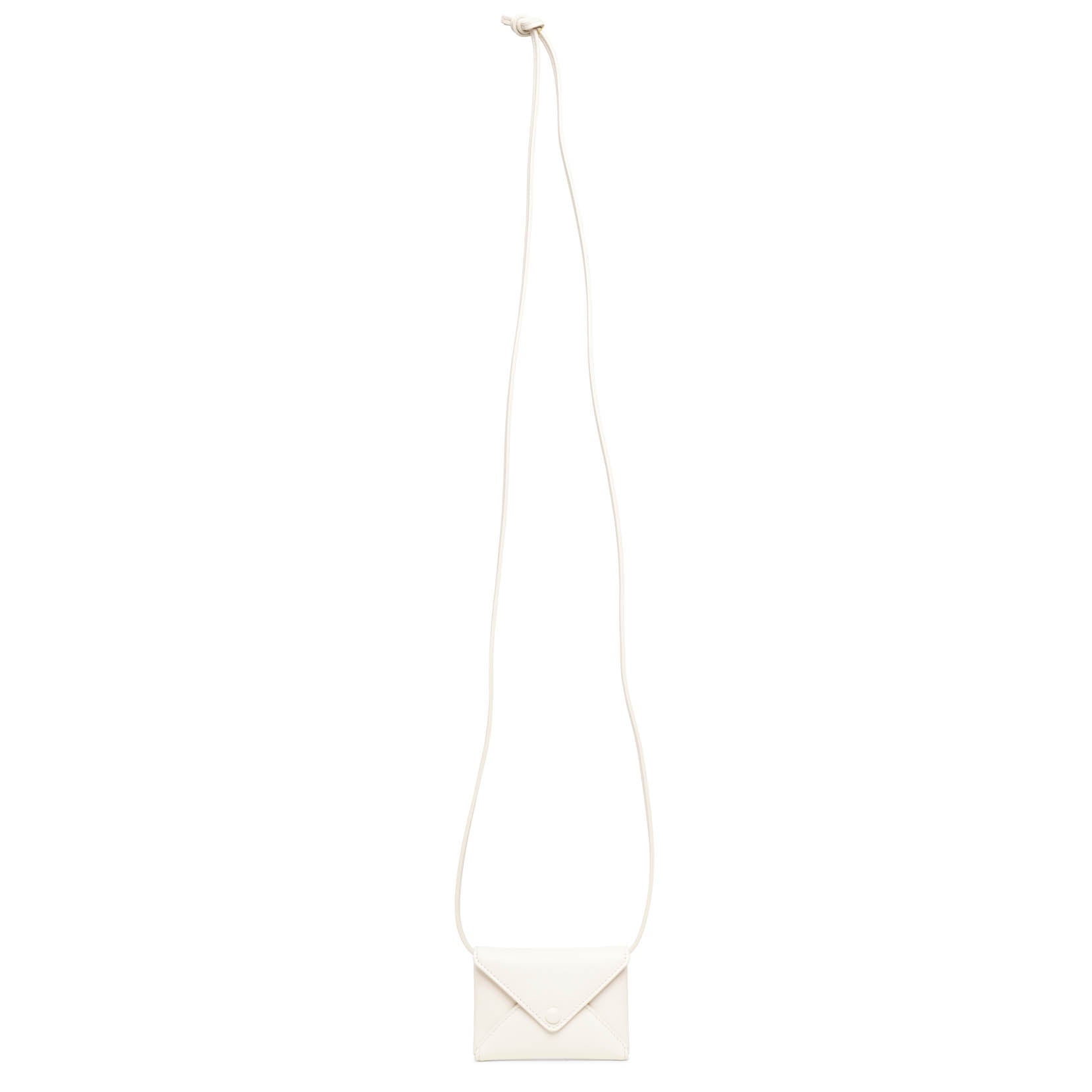 Mini Envelope ivory white leather shoulder bag