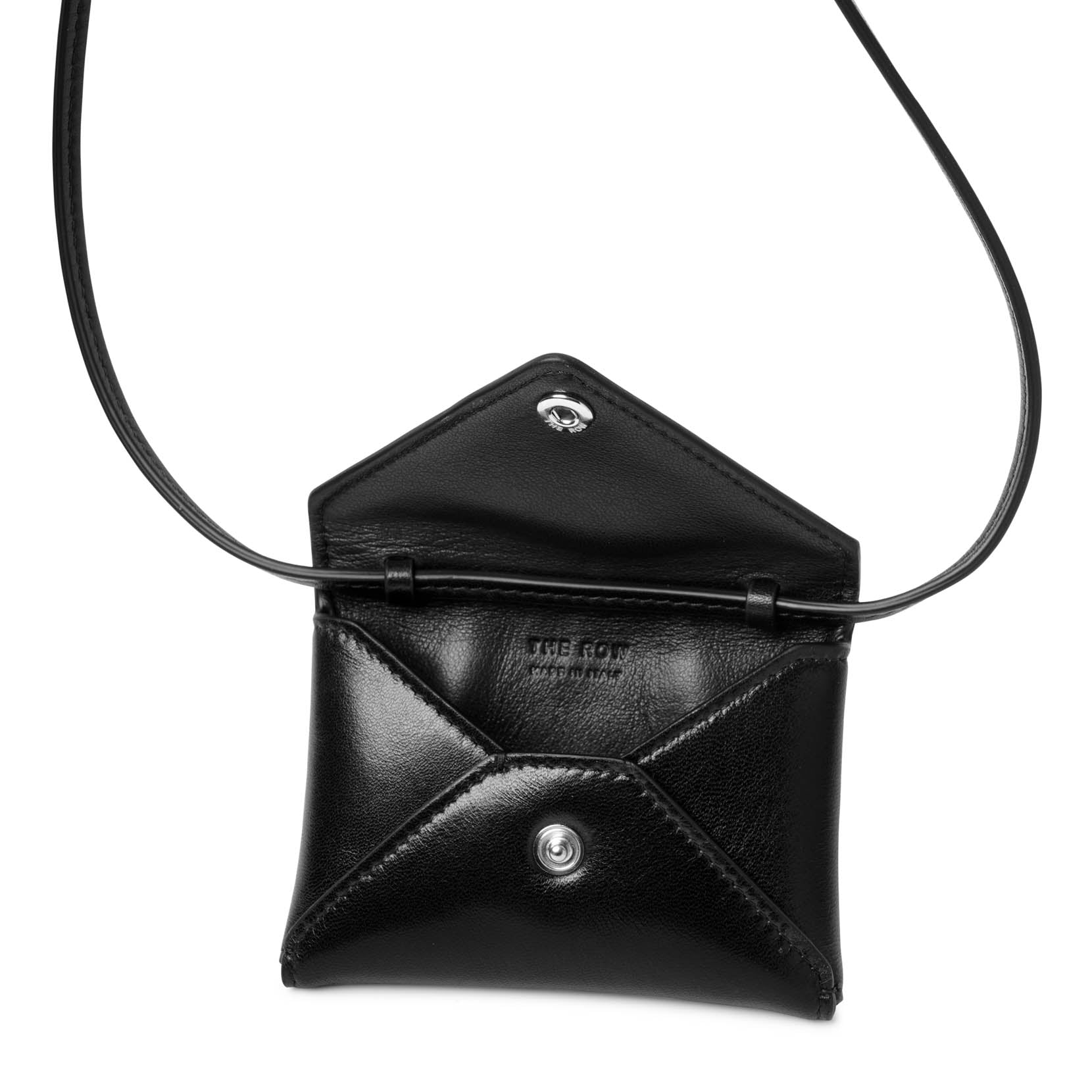 Mini Envelope black leather shoulder bag