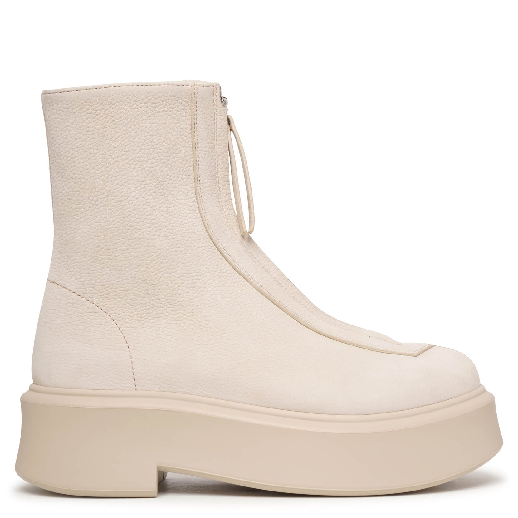 Zipped 1 beige nubuck ankle boots