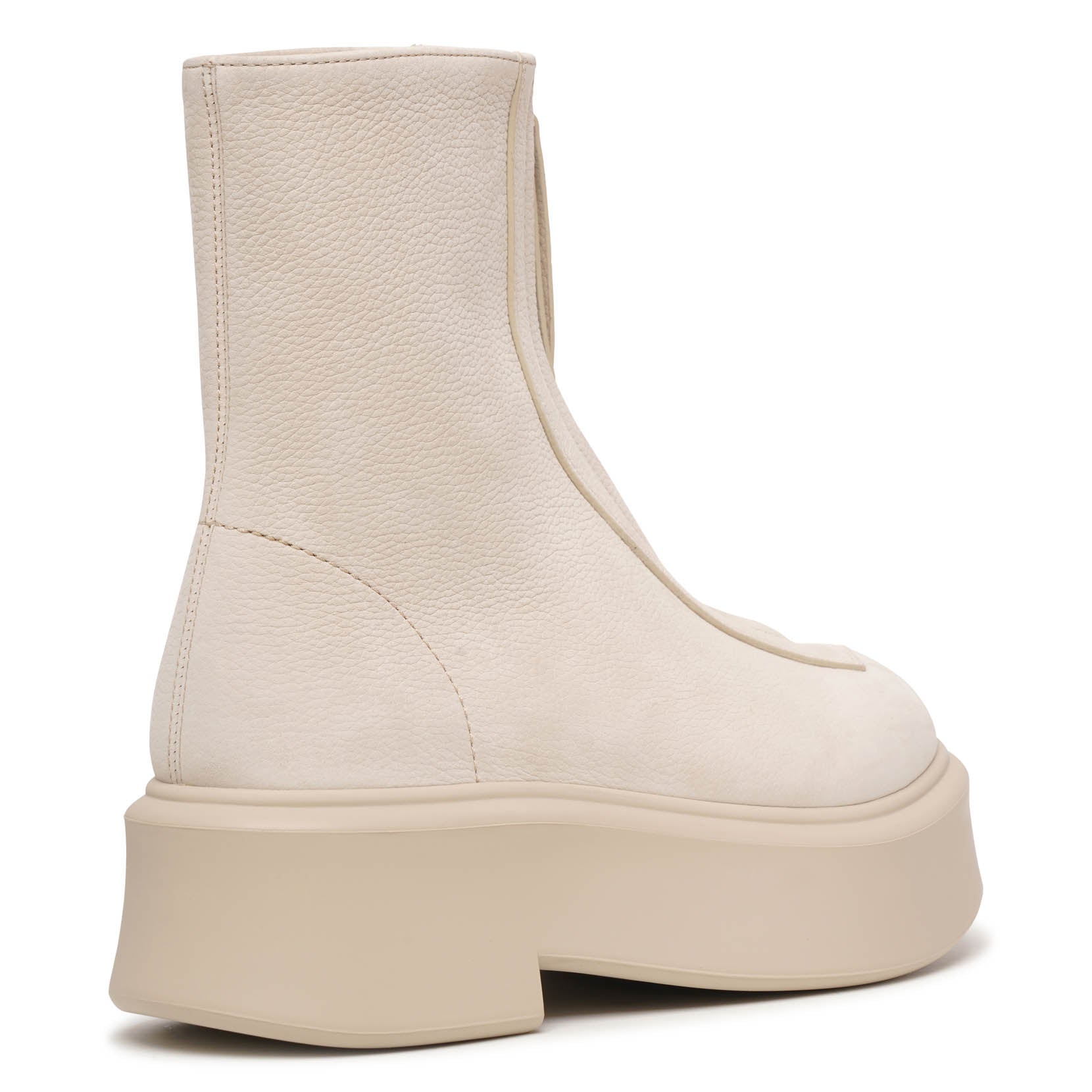 Zipped 1 beige nubuck ankle boots