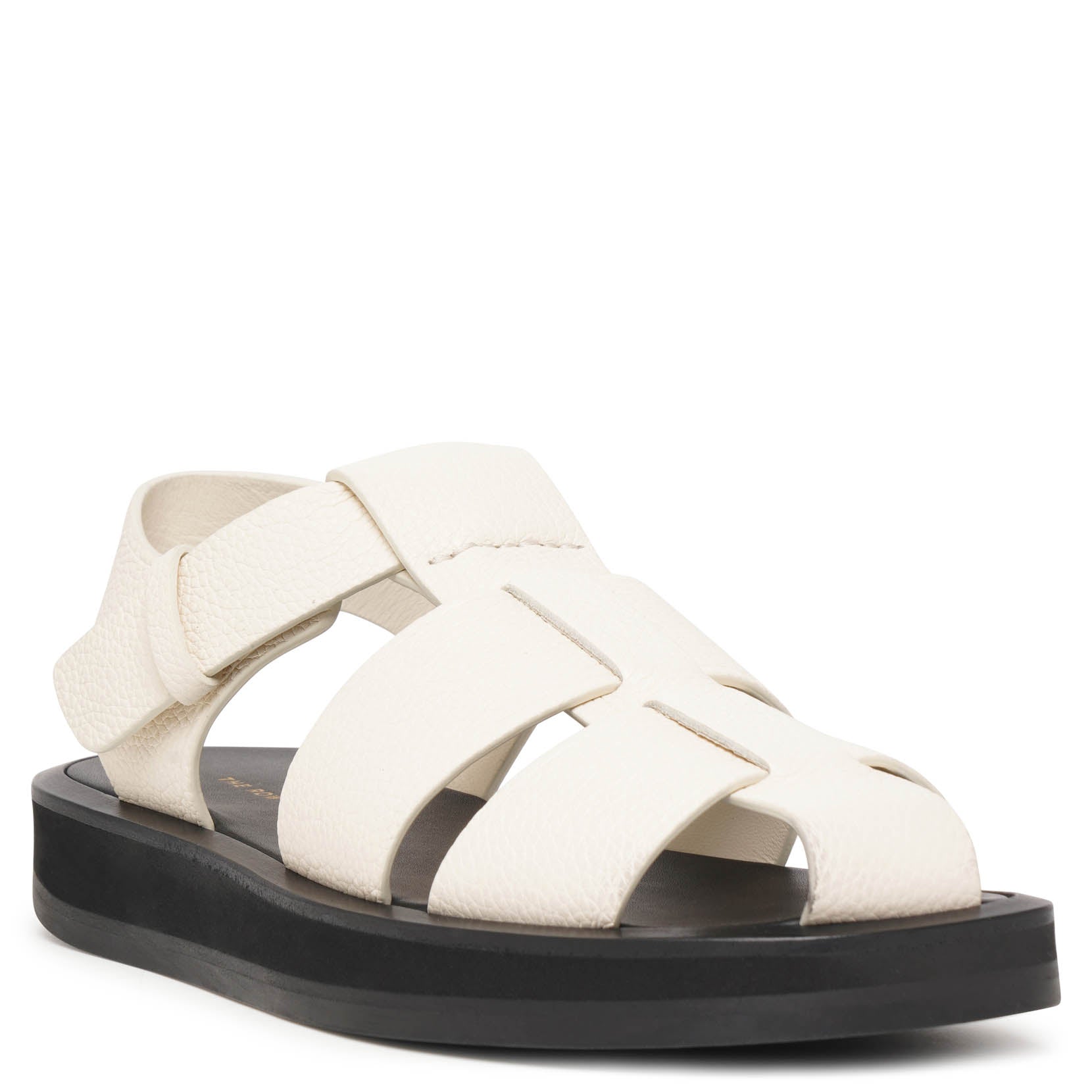 Fisherman ivory leather sandals