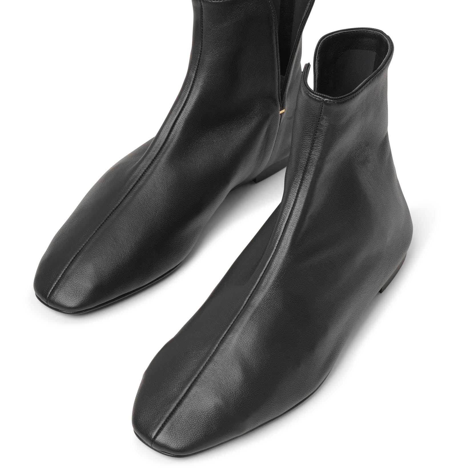 Ava black leather boots