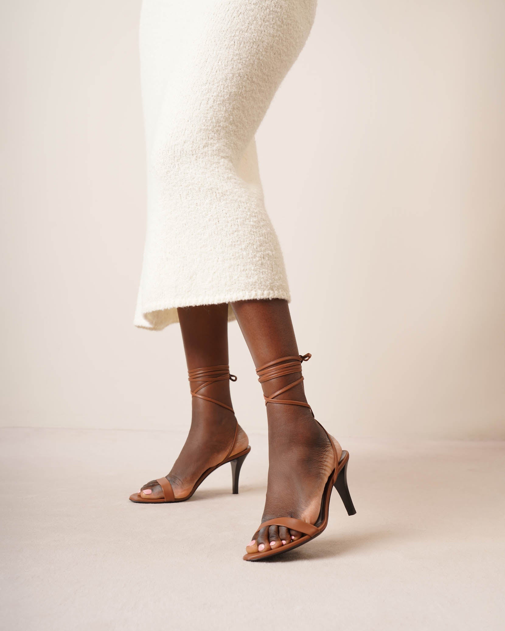 Maud brown leather sandals