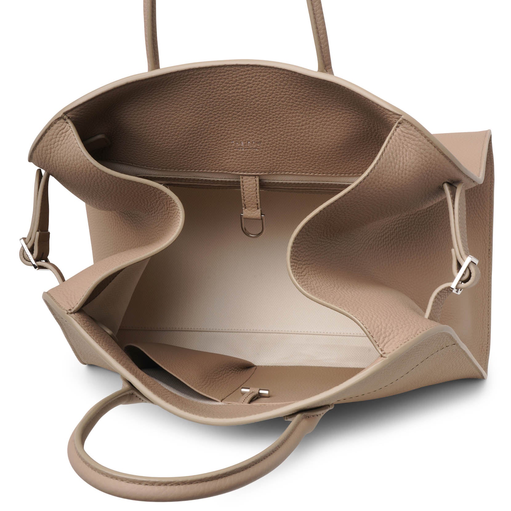 Soft Margaux 15 dark taupe grain leather bag