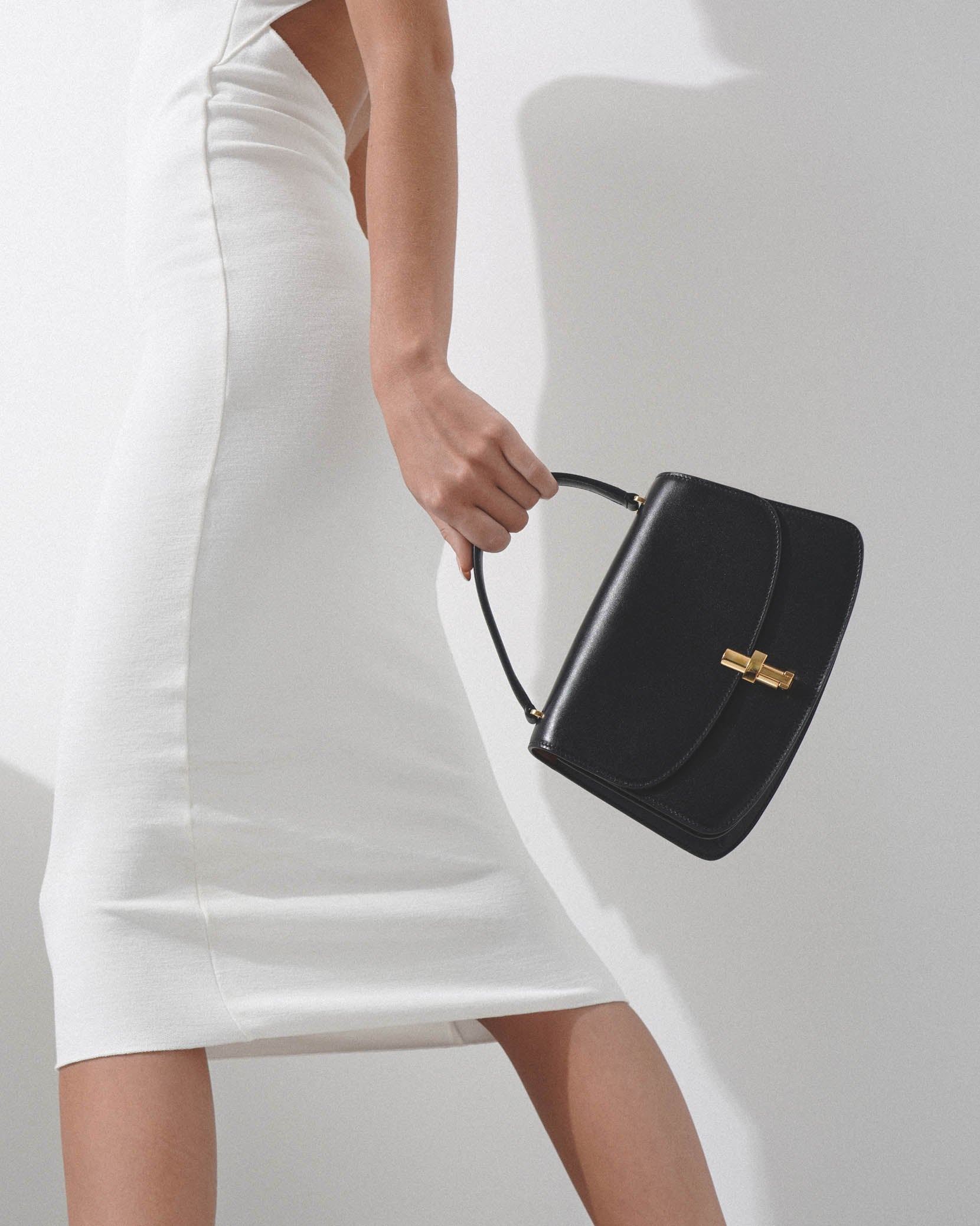 Sofia 8.75 black leather bag