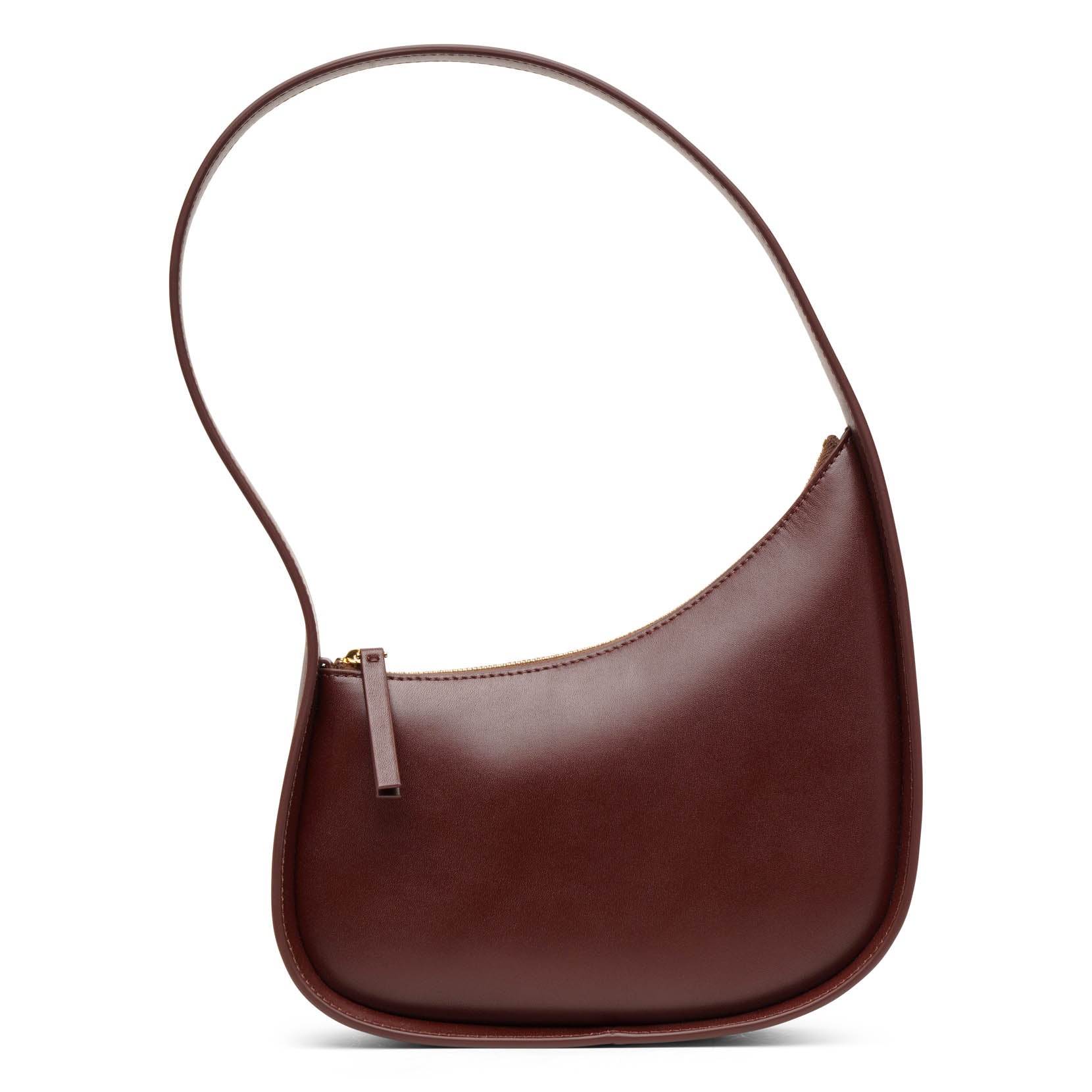 Half Moon bourbon leather shoulder bag