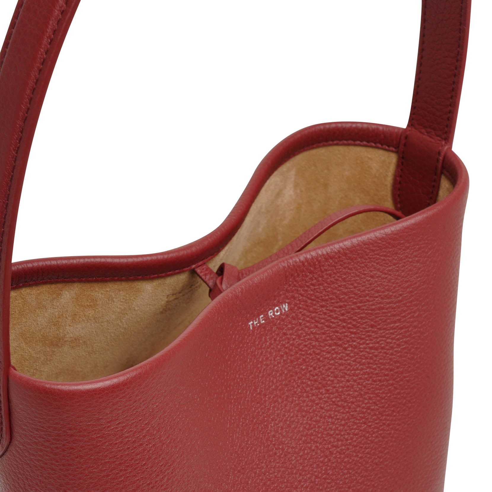 Small N/S park terracotta leather tote bag